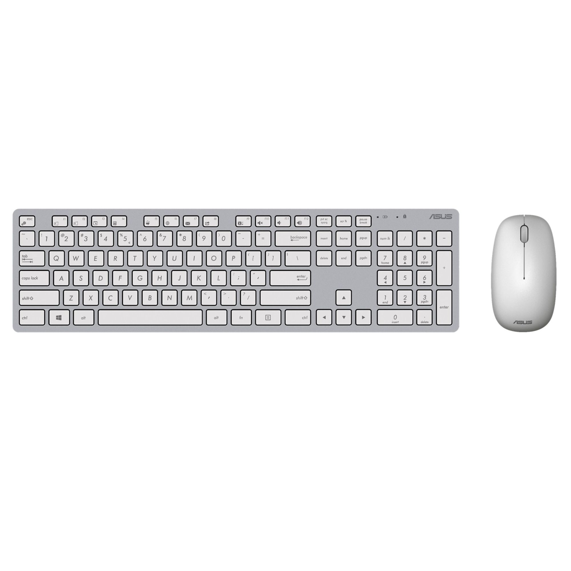 Clavier et souris sans fil W5000 gris et blanc - Neuf