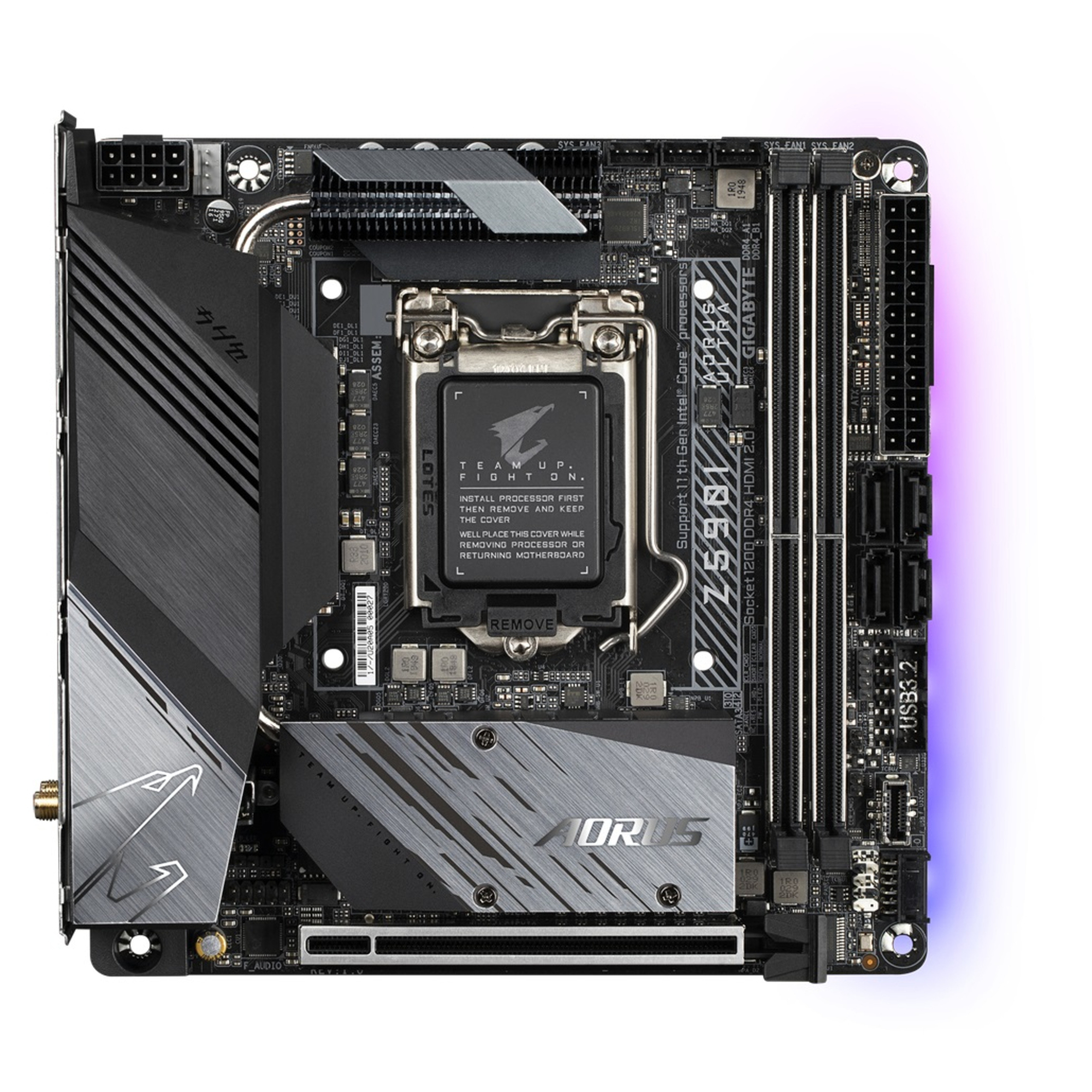 GIGABYTE Z590I AORUS ULTRA carte mère Intel Z590 LGA 1200 (Socket H5) mini ITX - Neuf