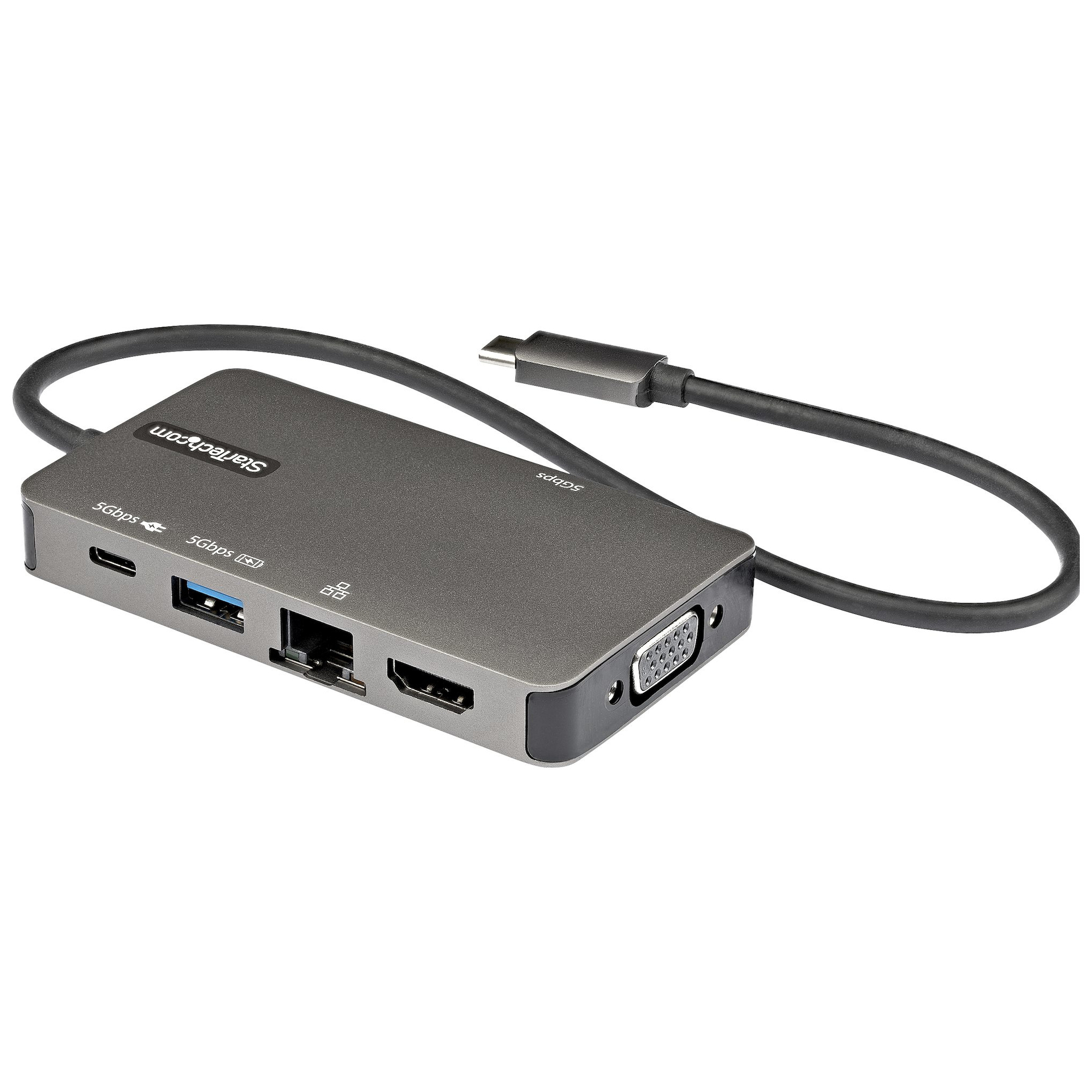 StarTech.com Adaptateur Multiports USB C USB C vers HDMI 4K 30Hz ou VGA Mini Dock USB Type C avec Alimentation Pa