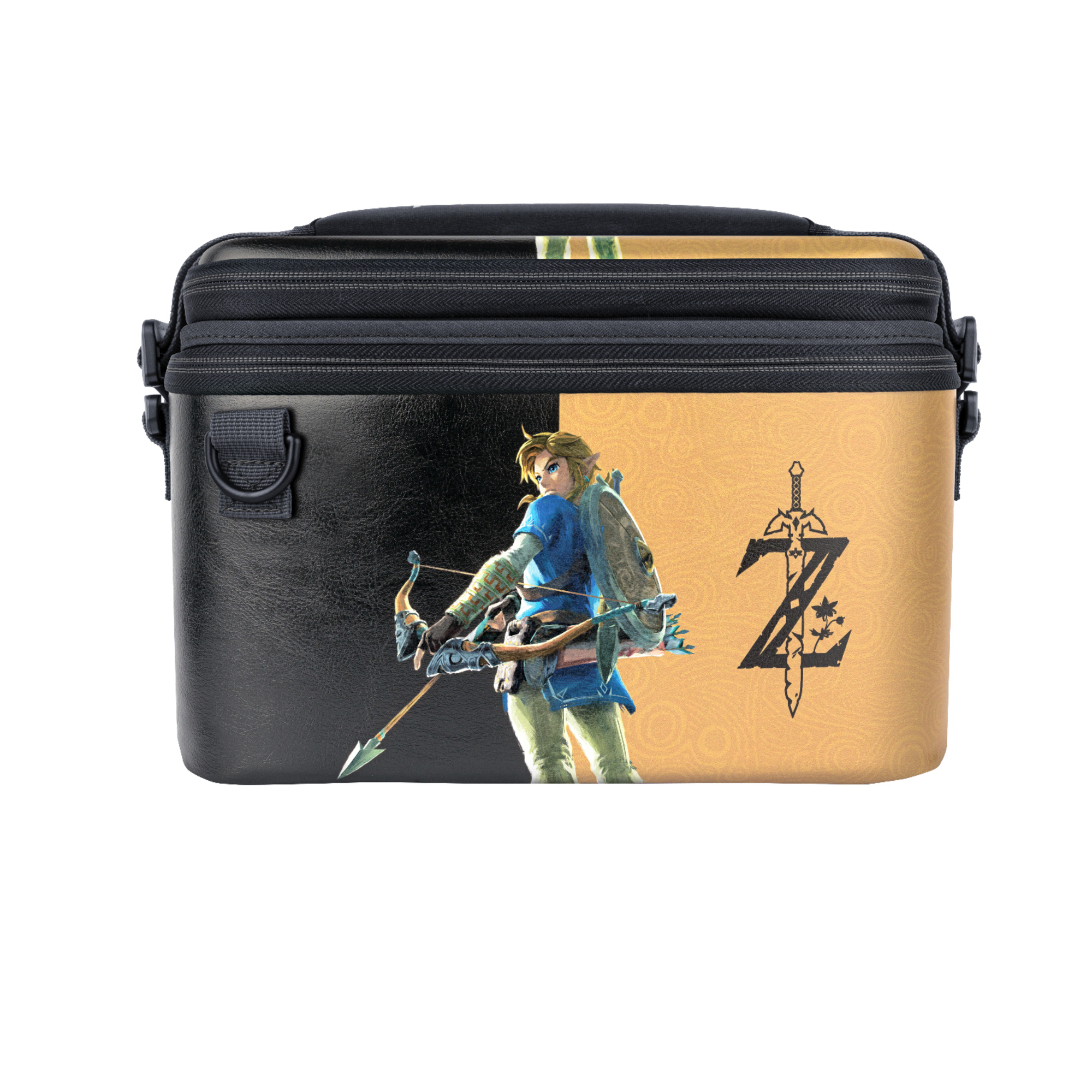 PDP Overnight: Hyrule Hero Link Boîtier robuste Nintendo Noir, Marron - Neuf