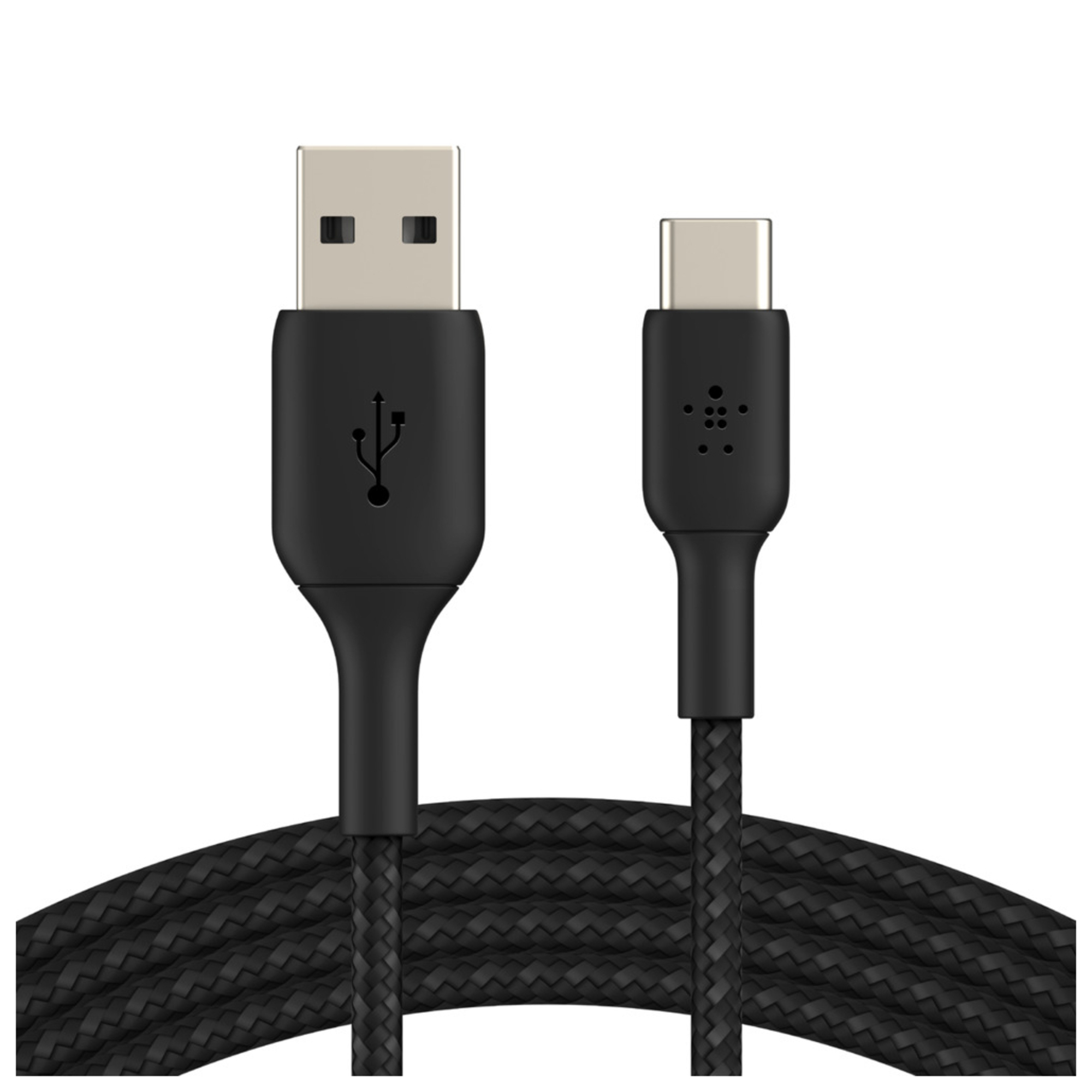 Câble à gaine tressée USB-C vers USB-A BOOST?CHARGE™ (1 m) Noir - Neuf