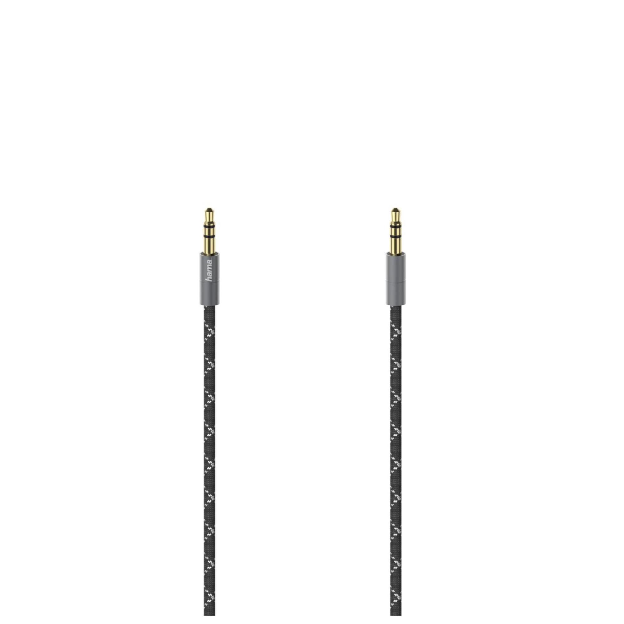 HAMA C&acirc;ble audio, jack m&acirc;le 3,5 mm/con. m&acirc;le, st&eacute;r&eacute;o, m&eacute;tal., dor&eacute;, 1,5 m - Neuf