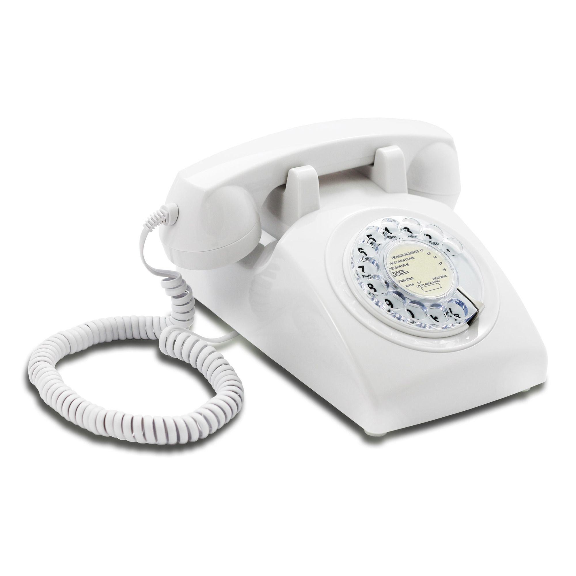 Téléphone fixe filaire rétro vintage avec cadran rotatif Neuf - vue 4