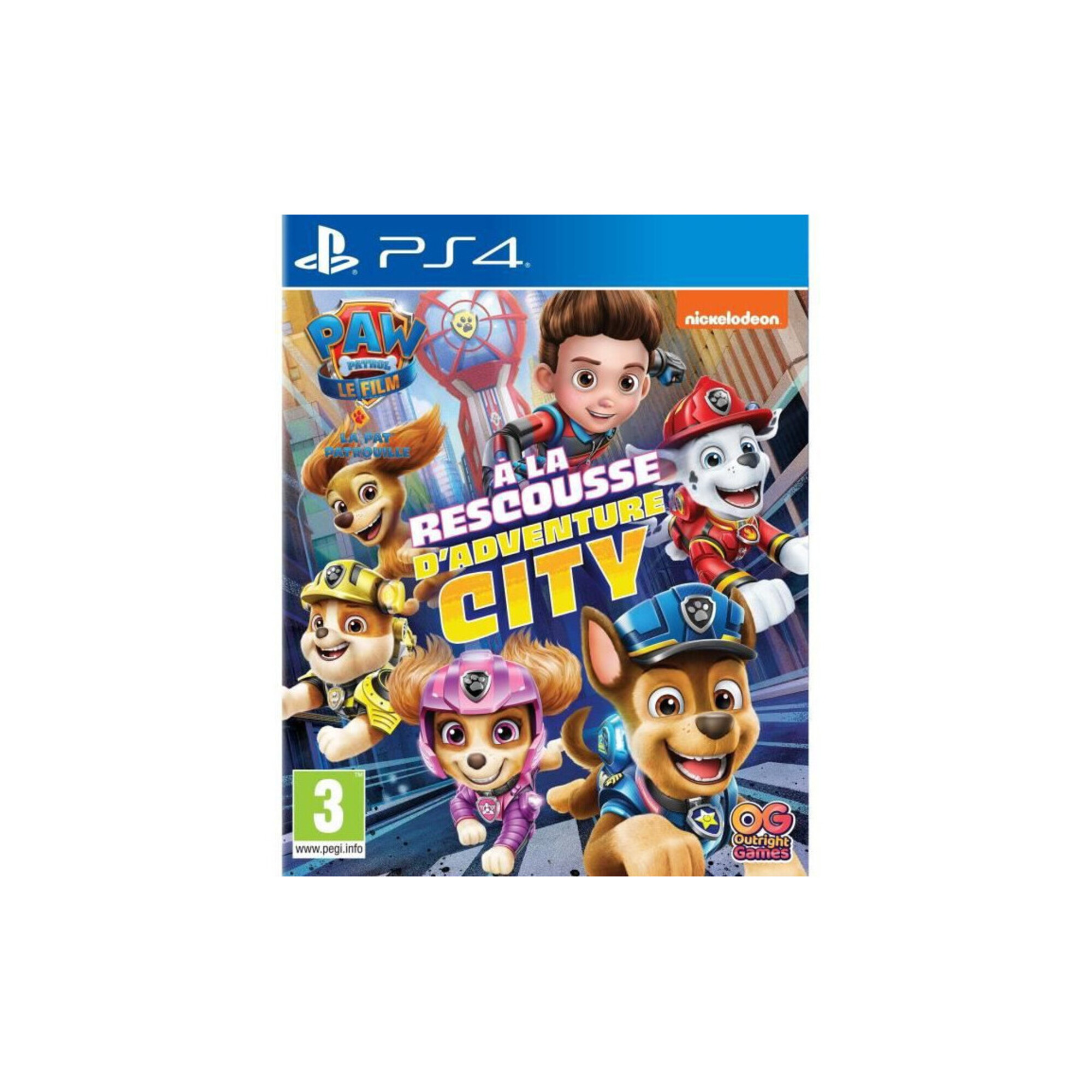 Paw Patrol, La Pat' Patrouille : a la rescousse d'Adventure City Jeu PS4 - Neuf