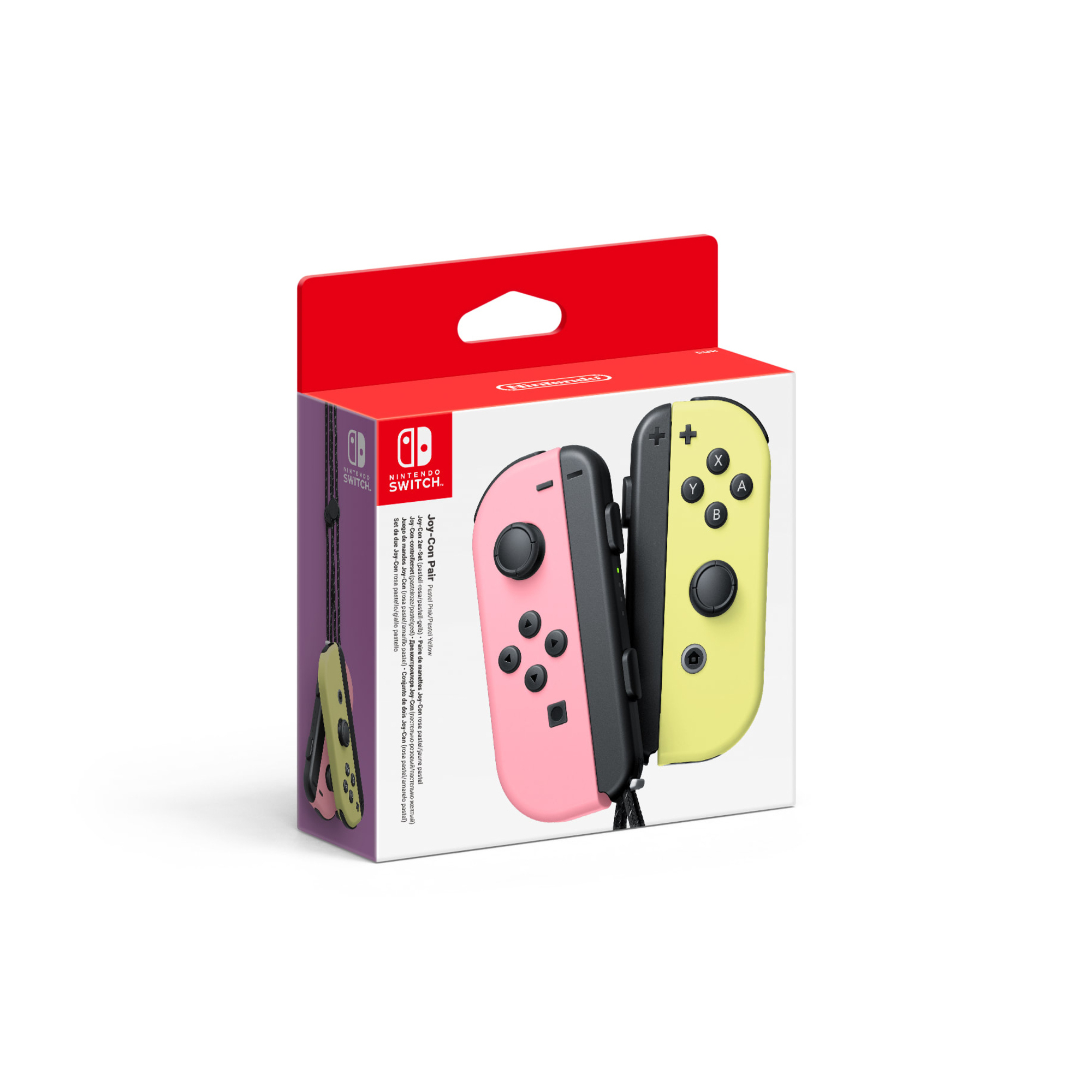 Joy-Con - Manette de jeu Analogique/Numérique pour Nintendo Switch, Nintendo Switch OLED, Rose & Jaune Pastel - Neuf