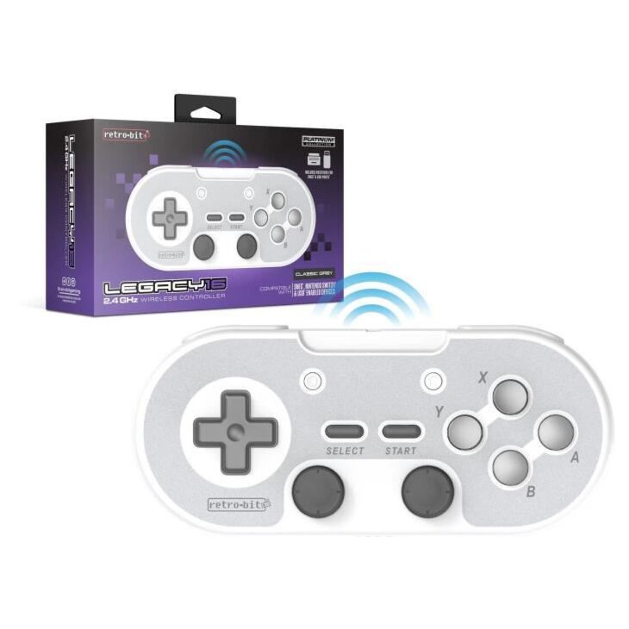 Manette Sans Fil RetroBit Legacy 16 Switch PC Steam Raspberry Pi SNES Android Neuf