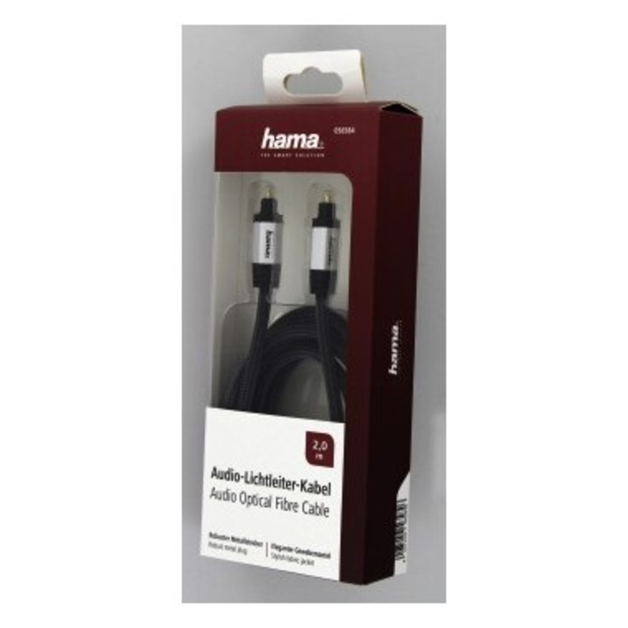 Hama 2m, 2xToslink câble audio TOSLINK Anthracite - Neuf