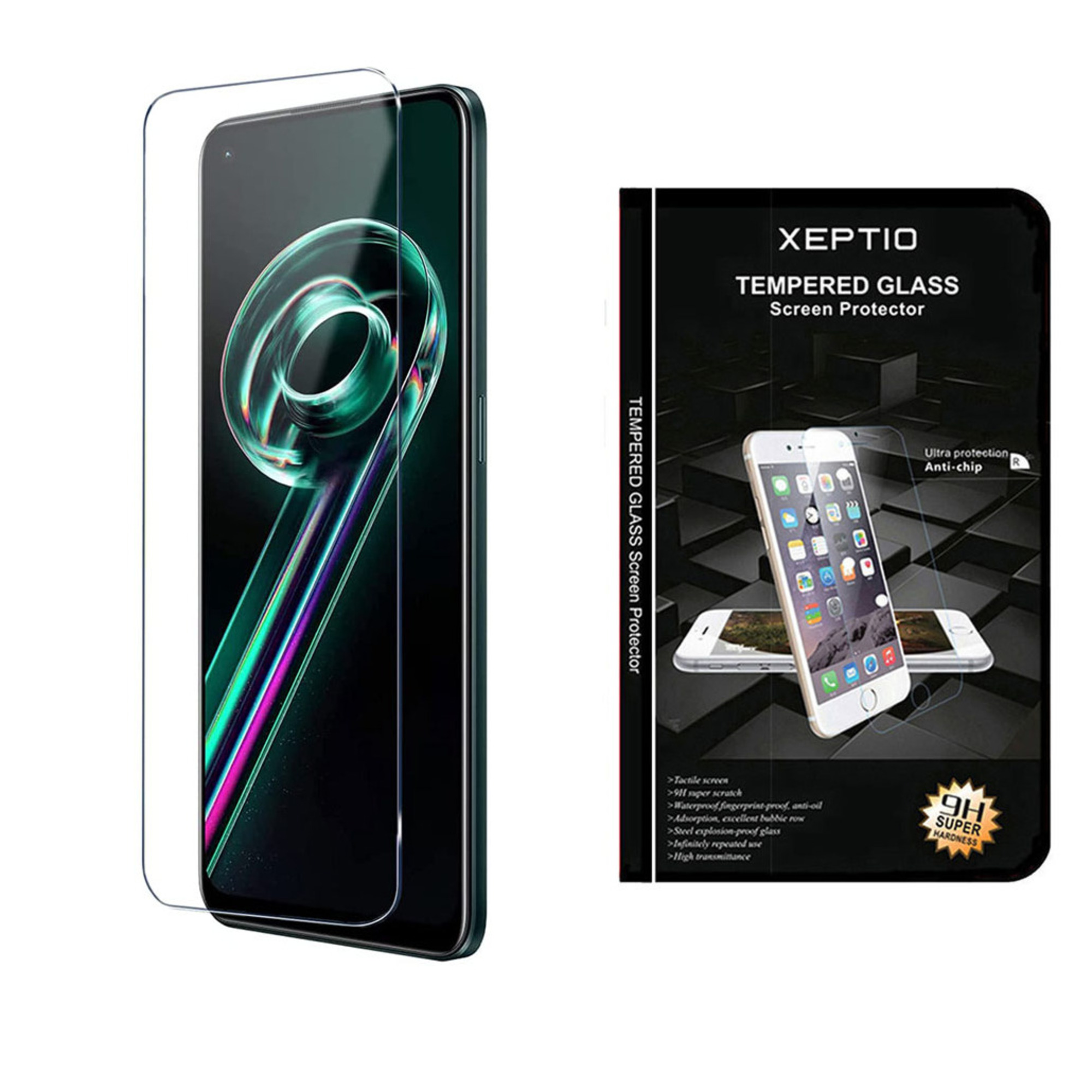 Protection écran Vitre  en verre trempé pour Oppo Realme 9 Pro / Realme 9 5G   -  pochette XEPTIO - Neuf