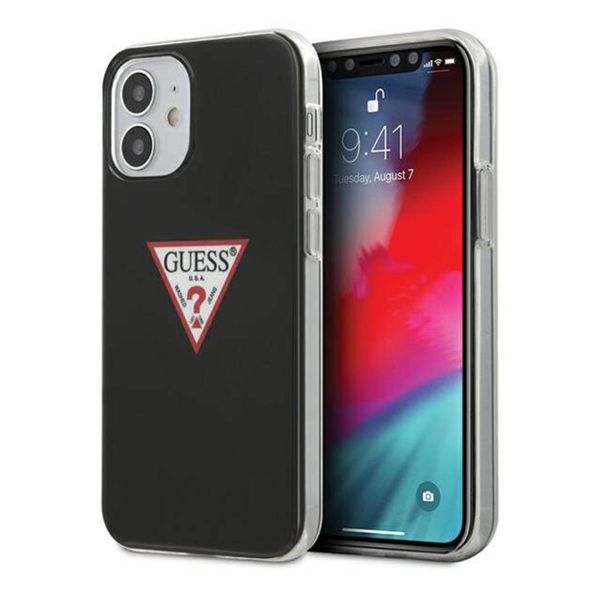 Guess Etui do iPhone 12 mini 5,4 czarny Triangle Collection - vue 1