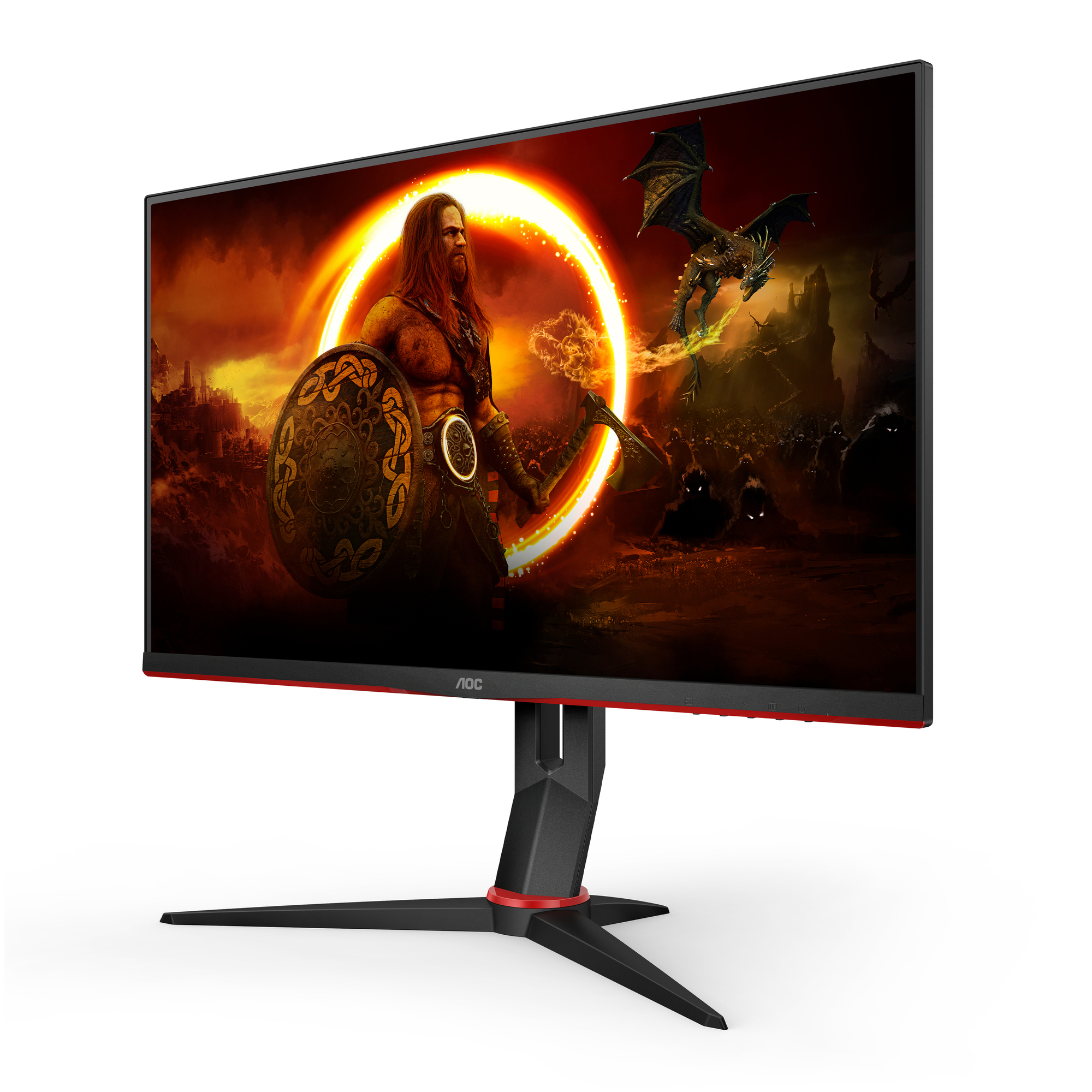 AOC Q27G2S/EU écran plat de PC 68,6 cm (27 ) 2560 x 1440 pixels Quad HD LED Noir, Rouge - Neuf