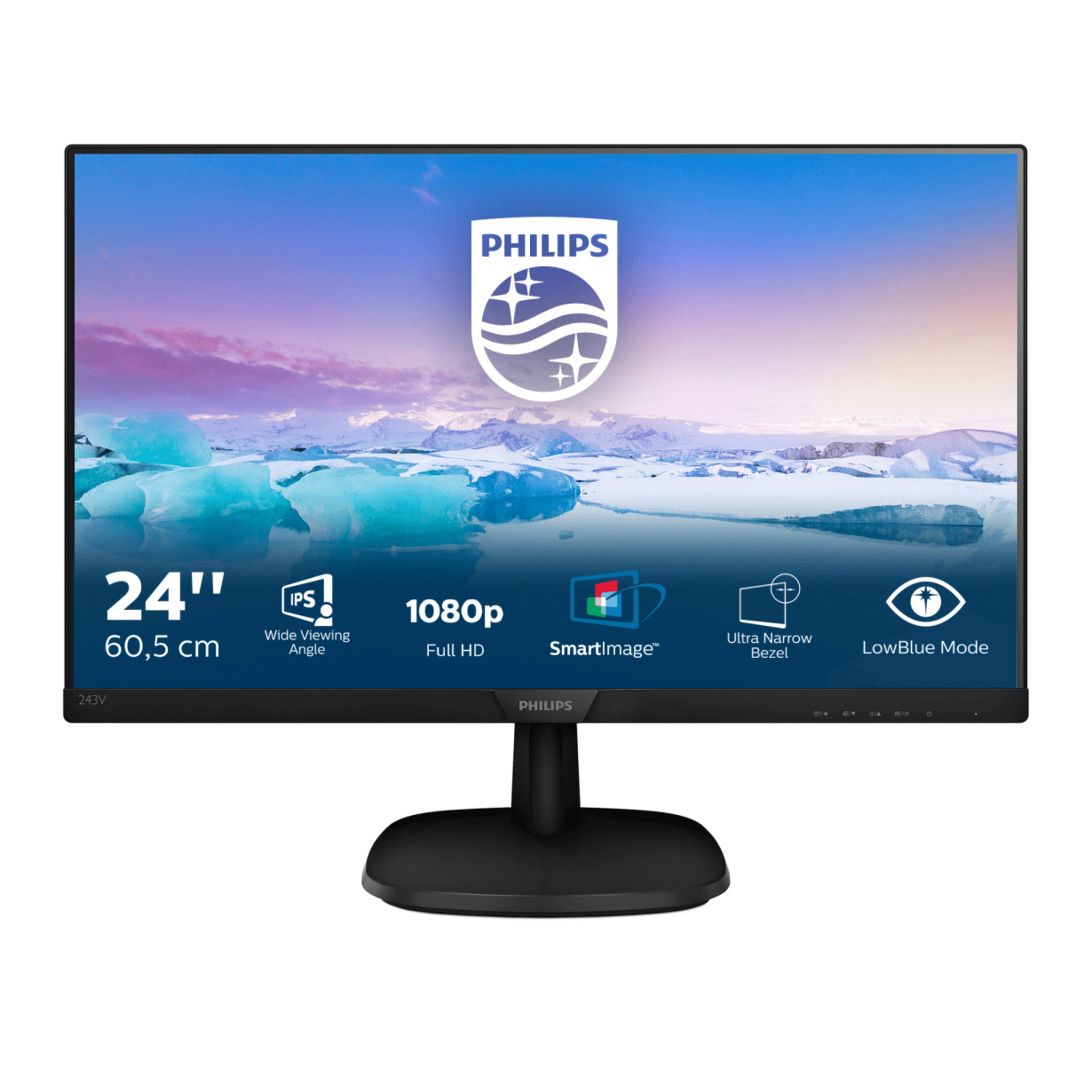 Philips V Line Moniteur LCD Full HD 243V7QDSB/00 - Neuf