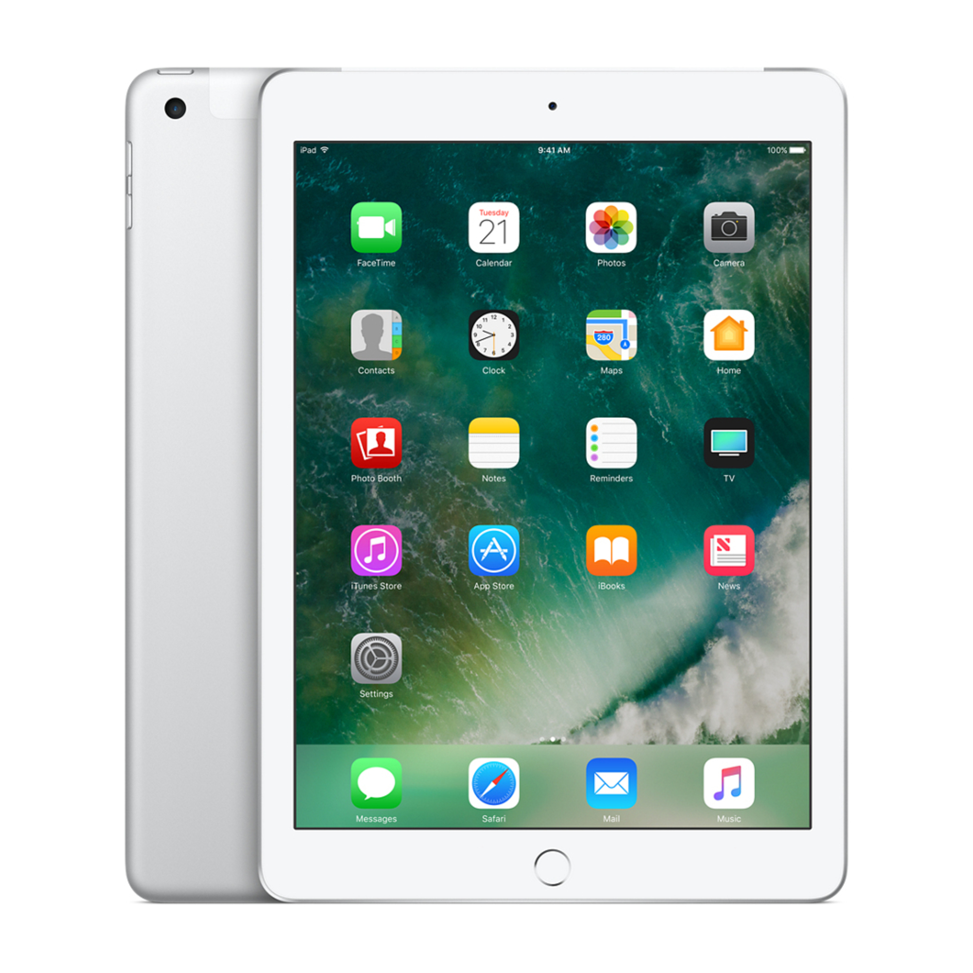 Apple iPad 5 (4G) LTE 128 Go 24,6 cm (9.7 ) Wi-Fi 5 (802.11ac) iOS 10 Argent - Bon état
