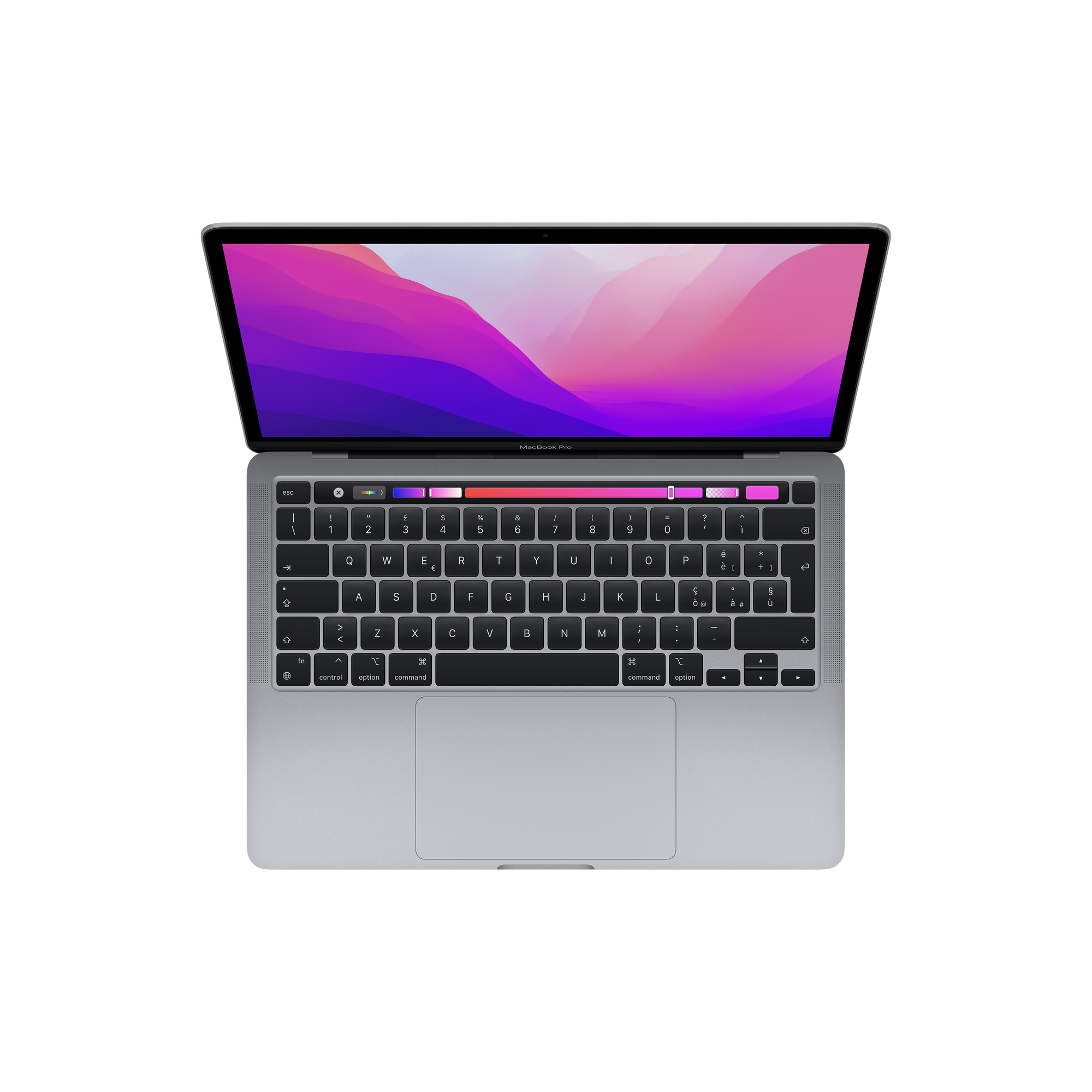 Apple MacBook Pro Ordinateur portable 33,8 cm (13.3 ) Apple M 8 Go 256 Go SSD Wi-Fi 6 (802.11ax) macOS Monterey - Gris sidéral - Bon état