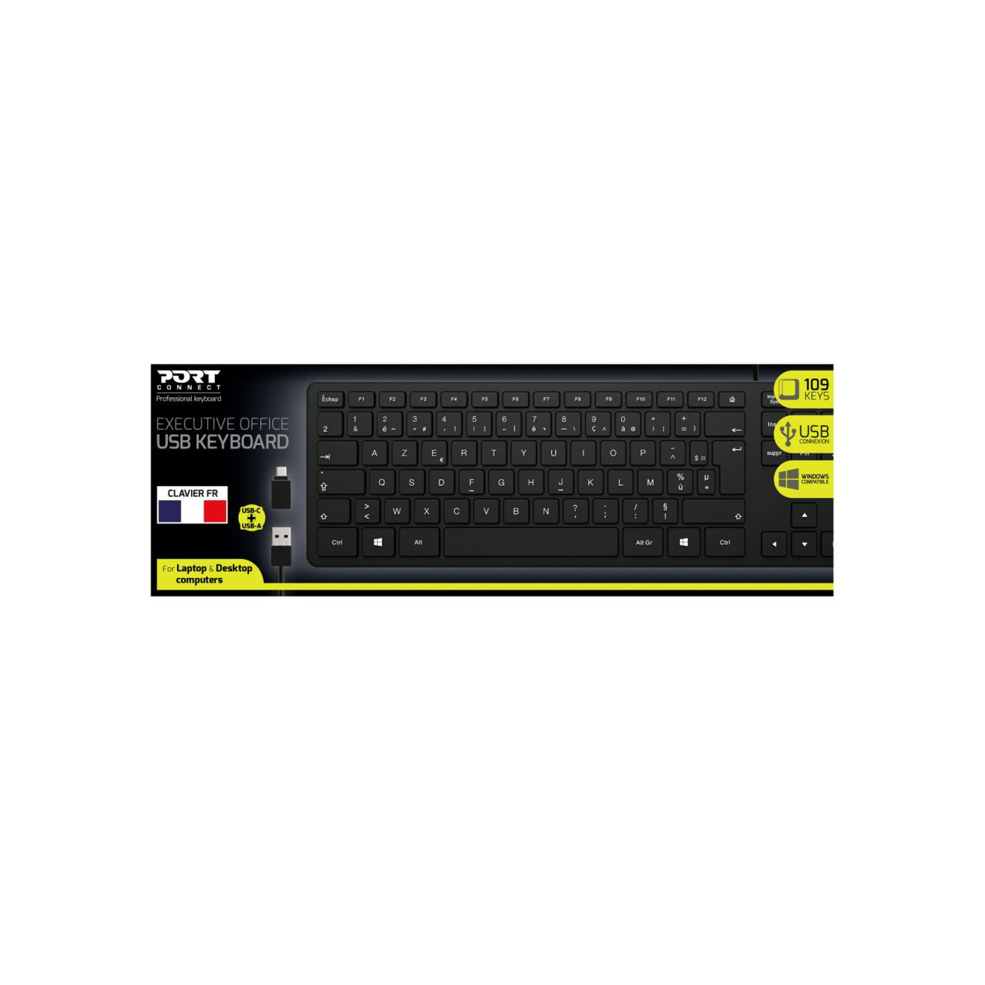 PORT Connect Executive Office USB Keyboard - vue 4