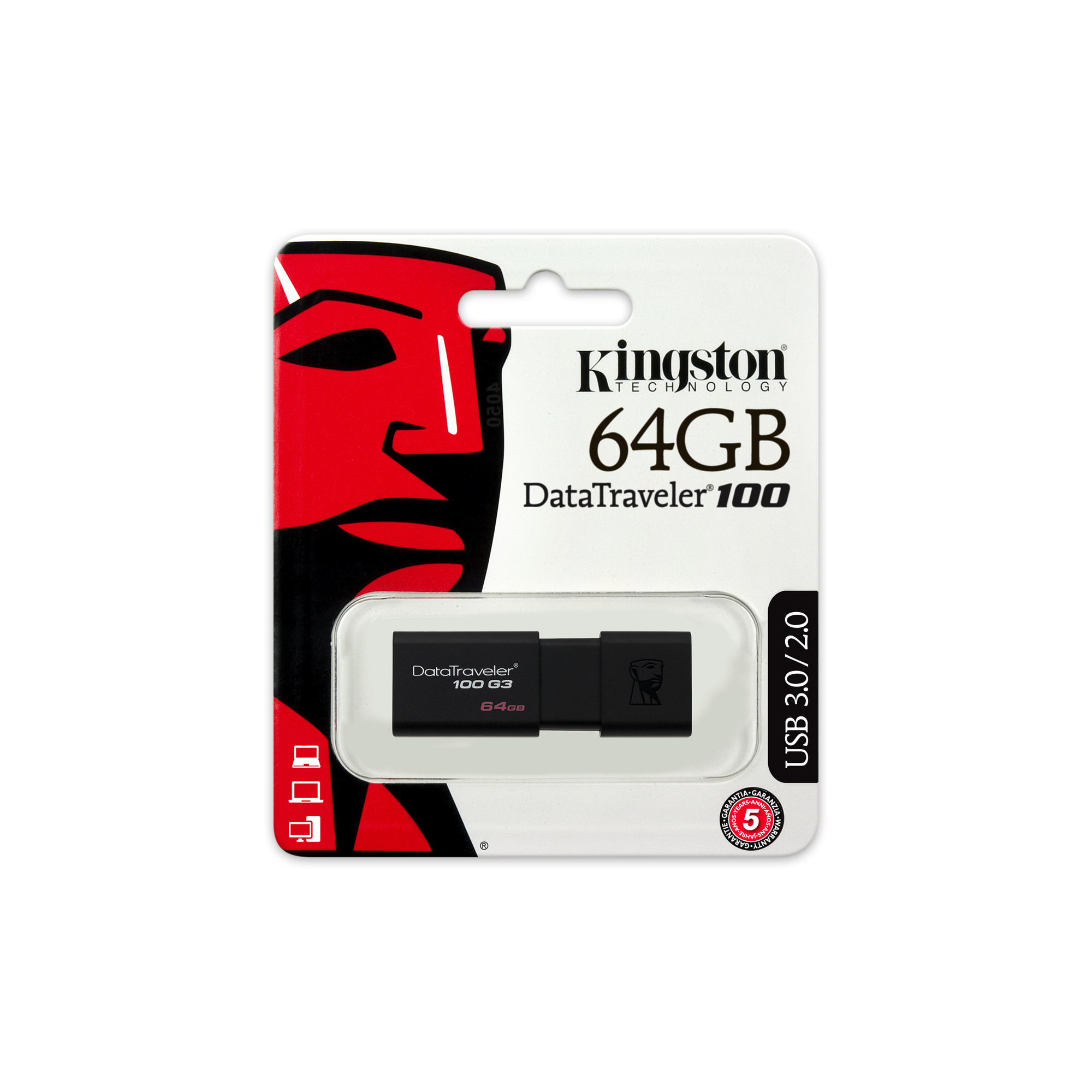 KINGSTON DataTraveler 100G3 Clé USB USB 3.0 DT100G3 - vue 4