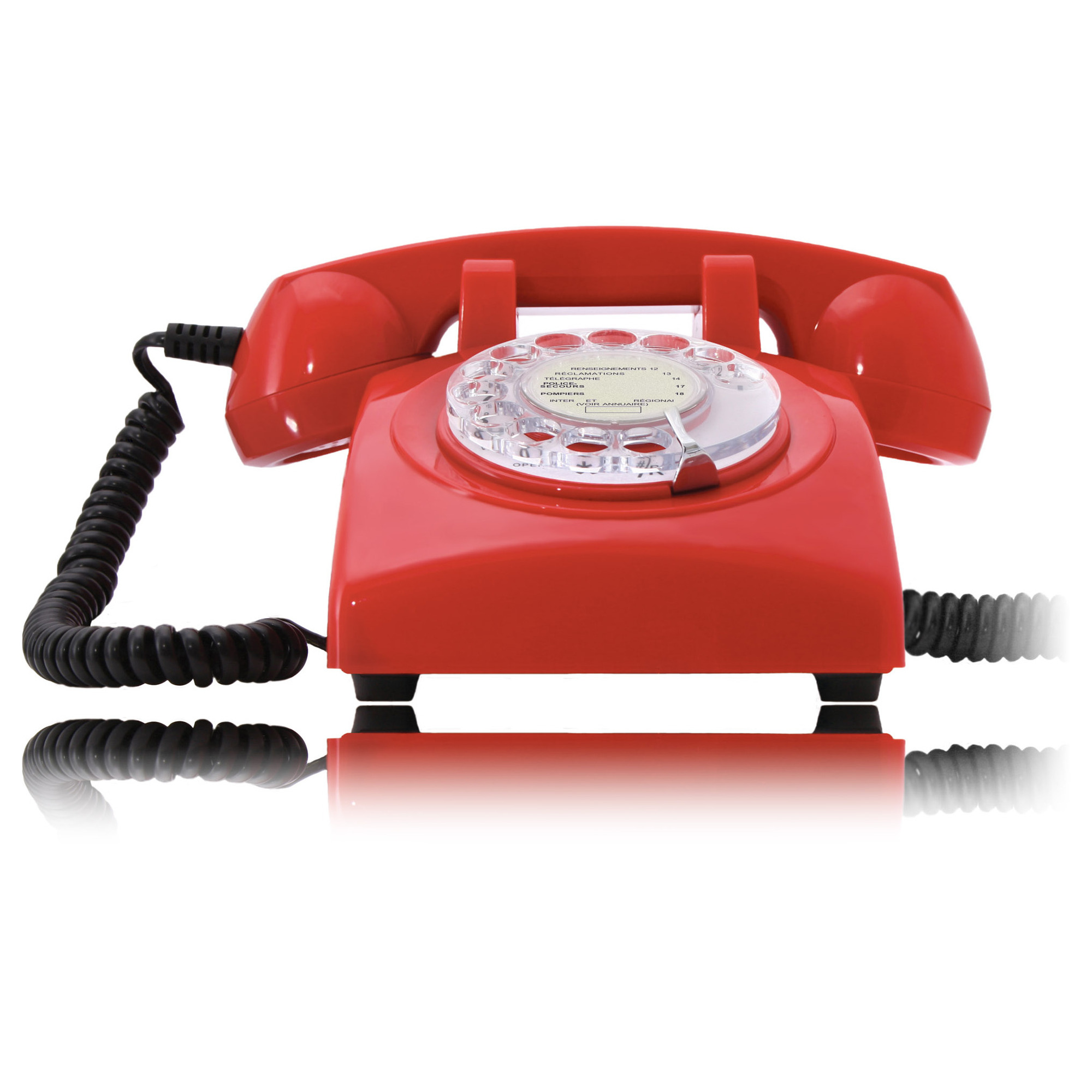 Téléphone fixe filaire rétro vintage avec cadran rotatif - Neuf