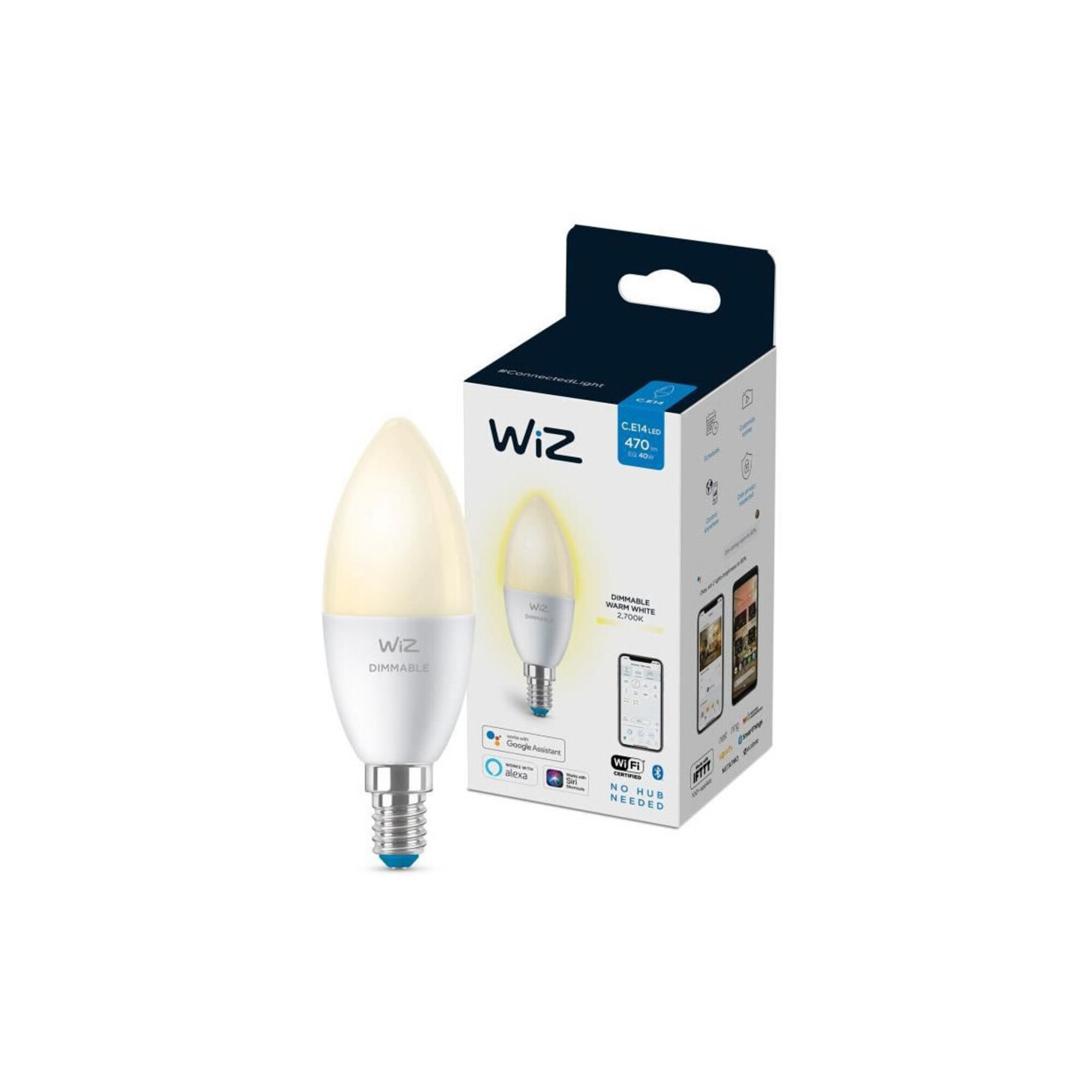 WiZ Ampoule connectée flamme Intensité variable E14 Neuf - vue 5