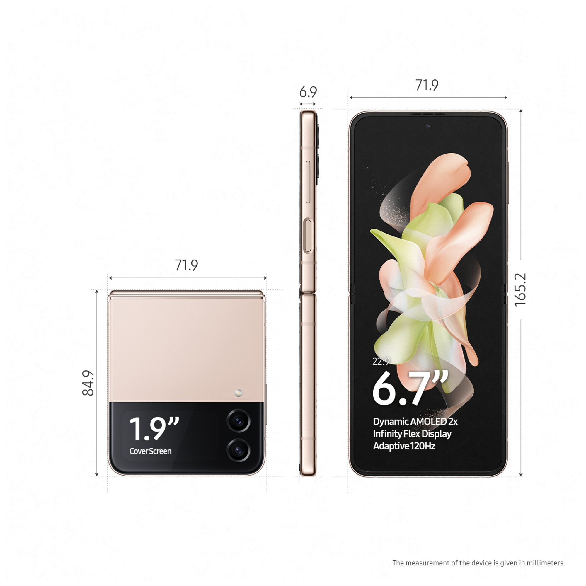 Galaxy Z Flip4 256 Go, Or Rose, débloqué - Très bon état