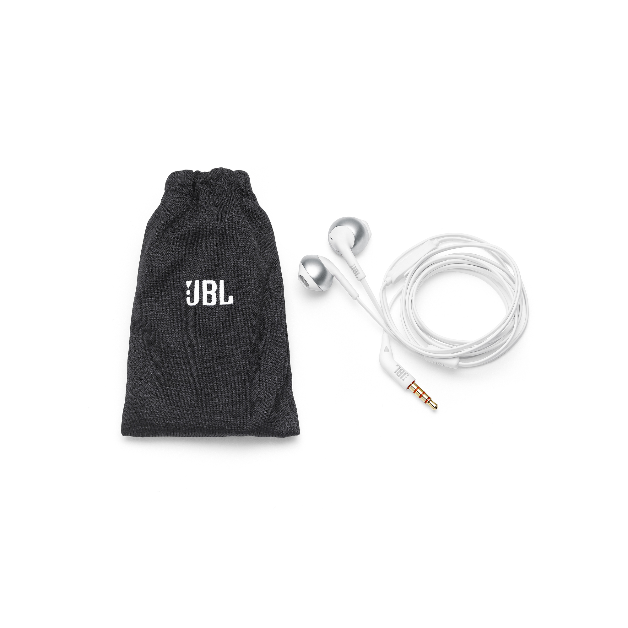JBL Ecouteurs Bluetooth T205 chrome avec microphone Argent - vue 6