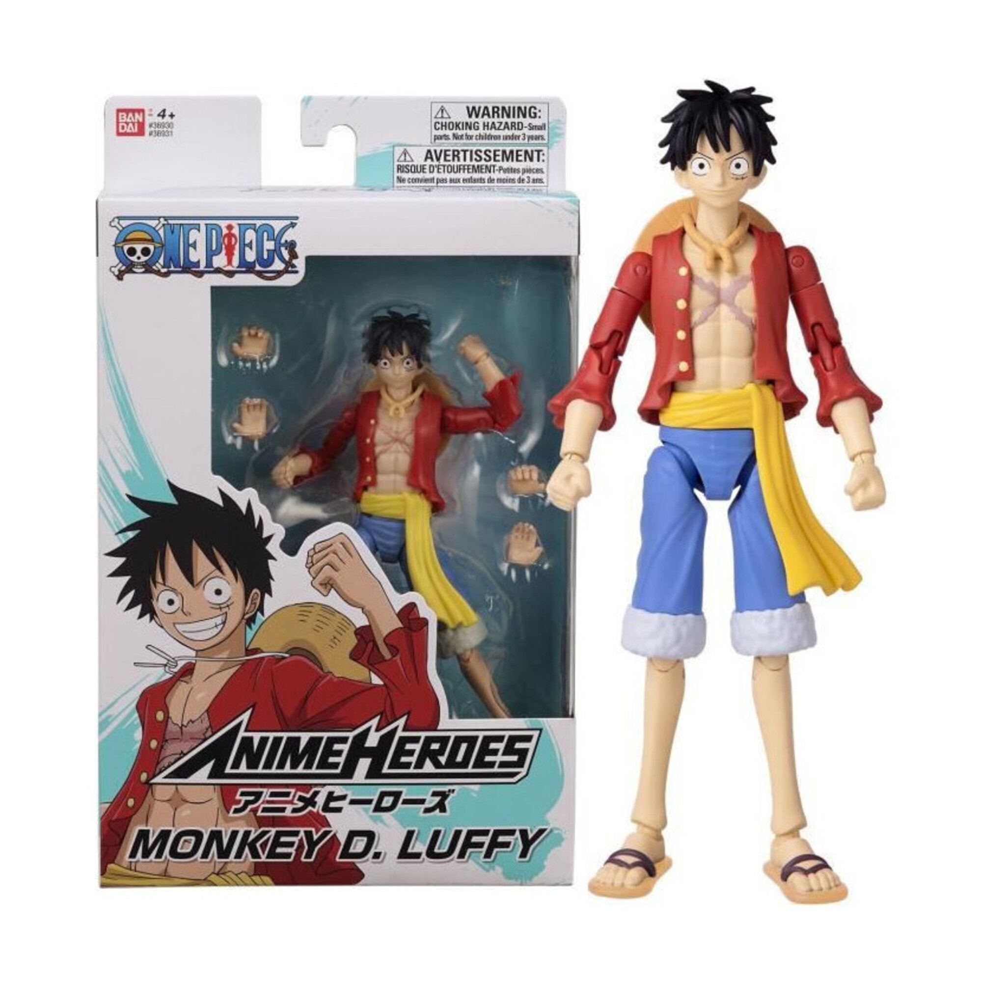 BANDAI Anime Heroes One Piece Figurine Anime heroes 17 cm Monkey D. Luffy Neuf