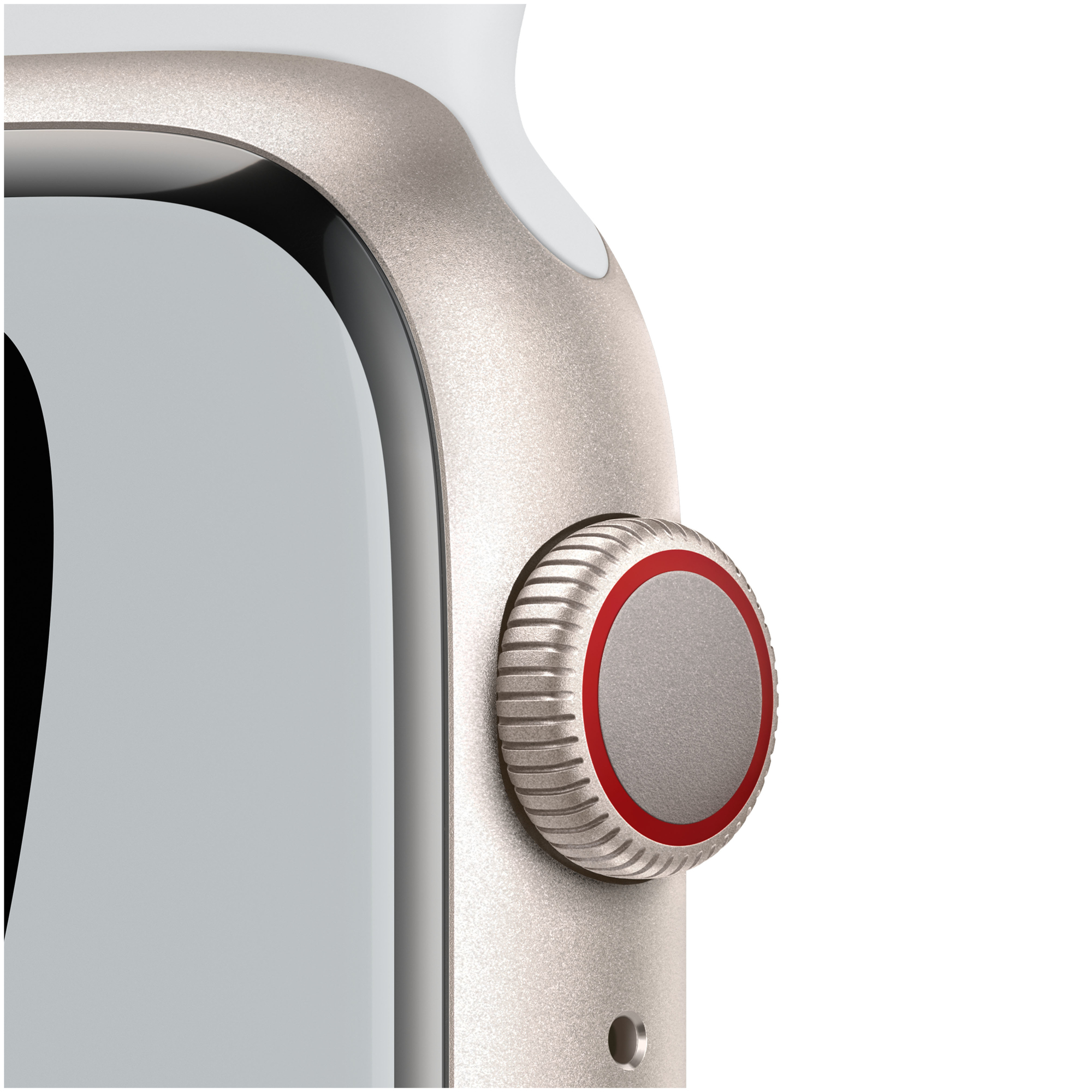 Watch Nike Series 7 GPS + Cellular, boîtier Aluminium Minuit 45mm avec Bracelet Nike Sport Anthracite - Blanc - Neuf