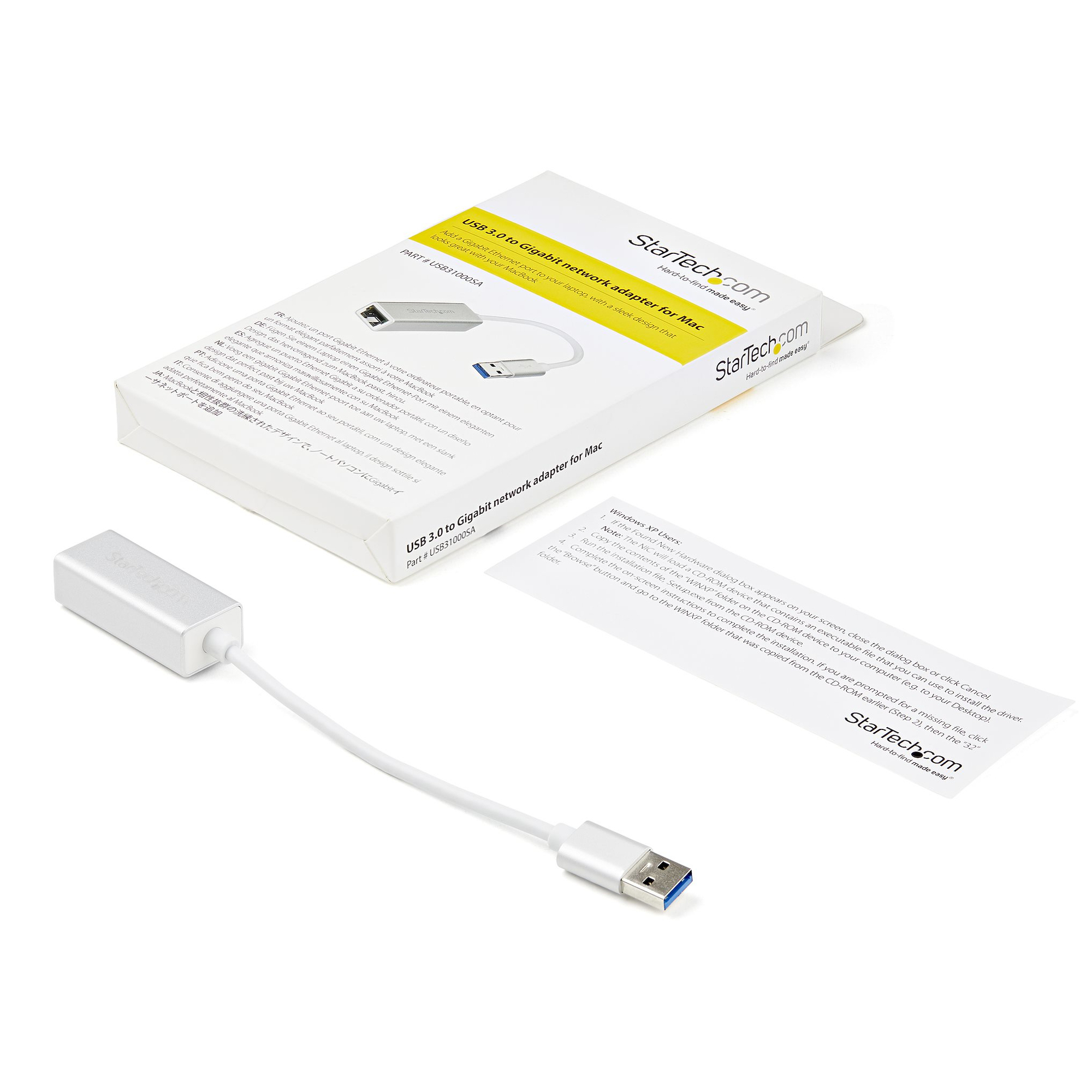 StarTech.com Adaptateur réseau Gigabit Ethernet 101001000 Mbps USB 3.0 - vue 3