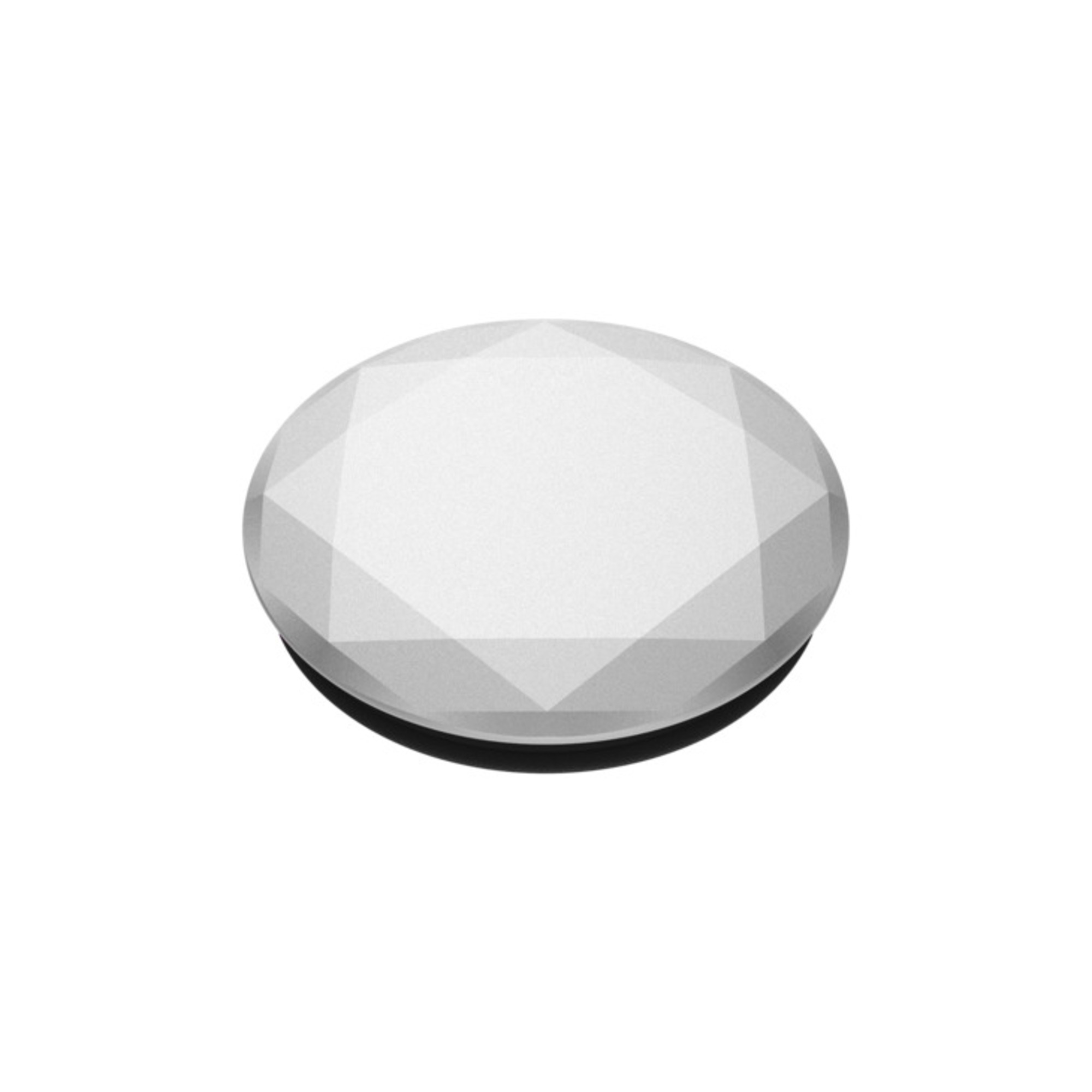 PopSockets PopGrip, Diamant Métallique Argent - Neuf