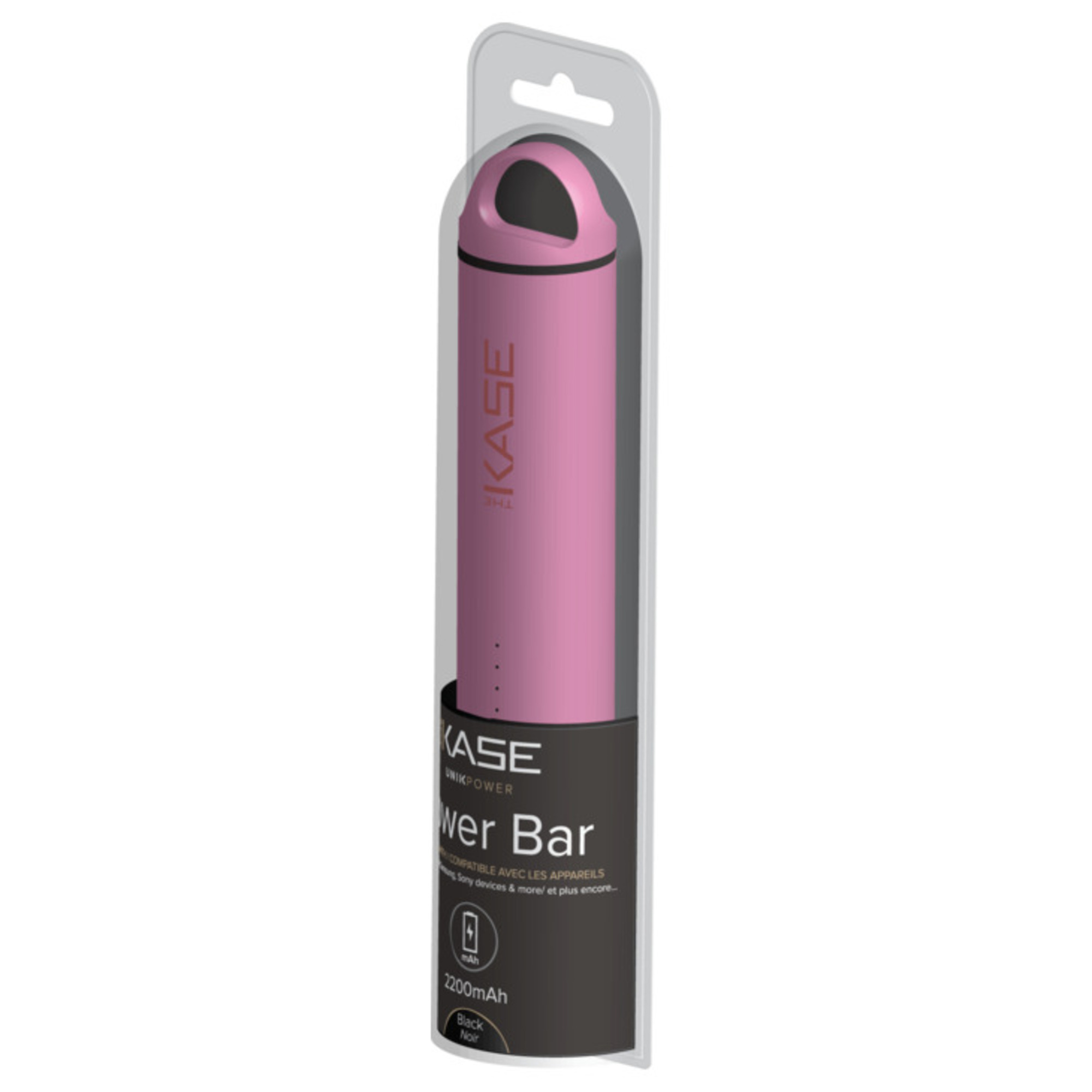 PowerBar, 2200 mAh, Rose Fushia - Neuf