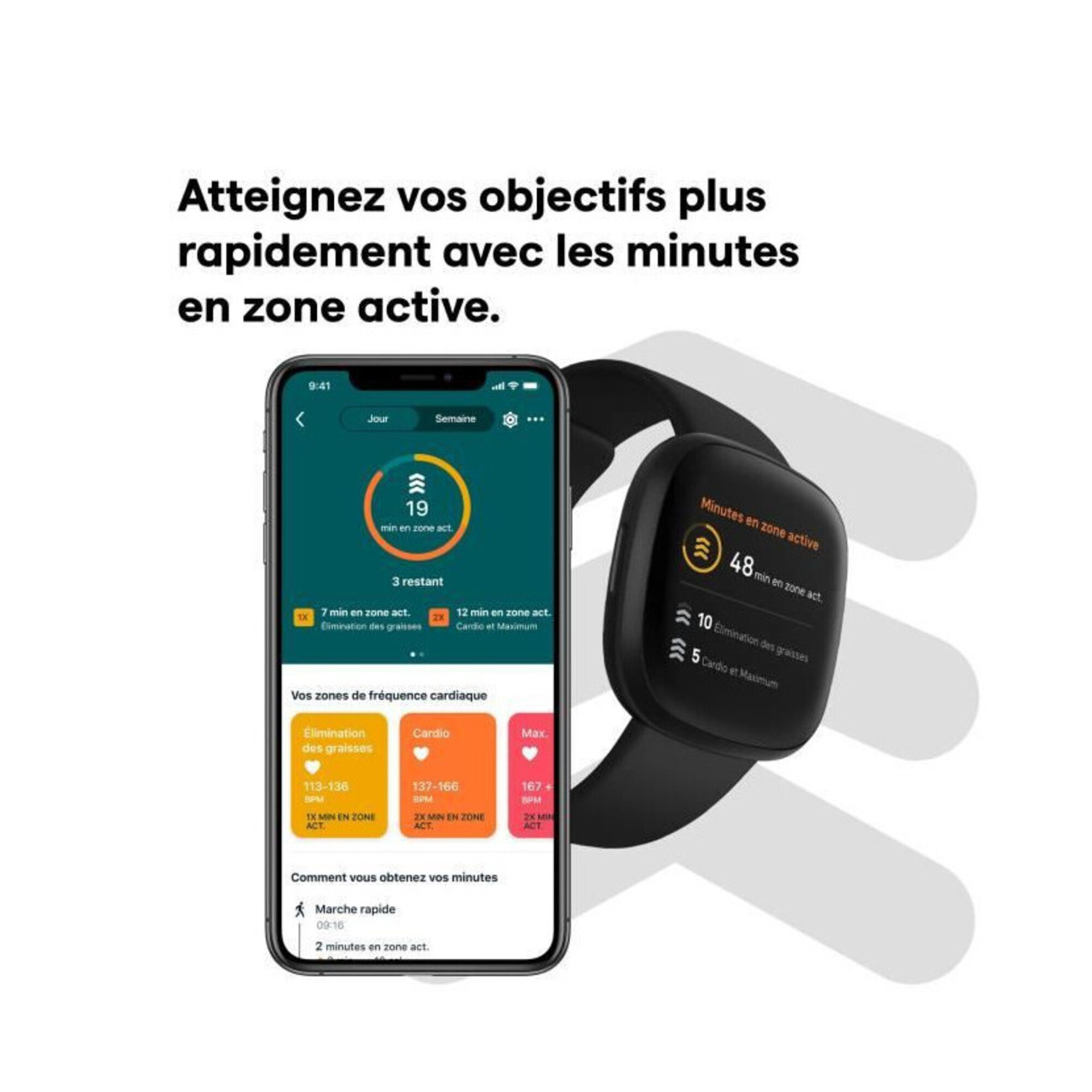 Fitbit Versa 3 Aluminium Montre Connectée Bracelet Silicone 140 220 Mm / Wi Fi Nfc Bluetooth - vue 3