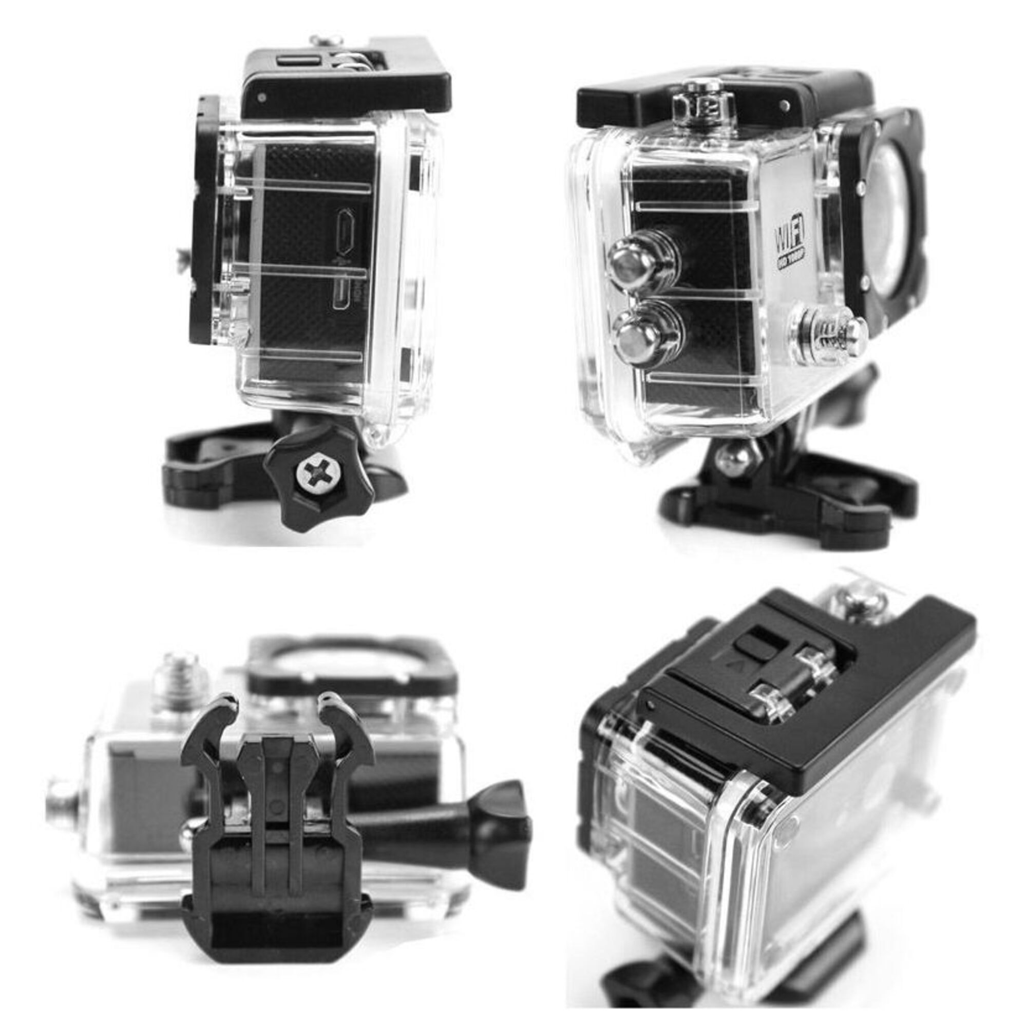 Camera Embarquée Sports Wi Fi LCD Caisson Étanche Waterproof 12 Mp HD Jaune 4 Go YONIS Neuf - vue 2