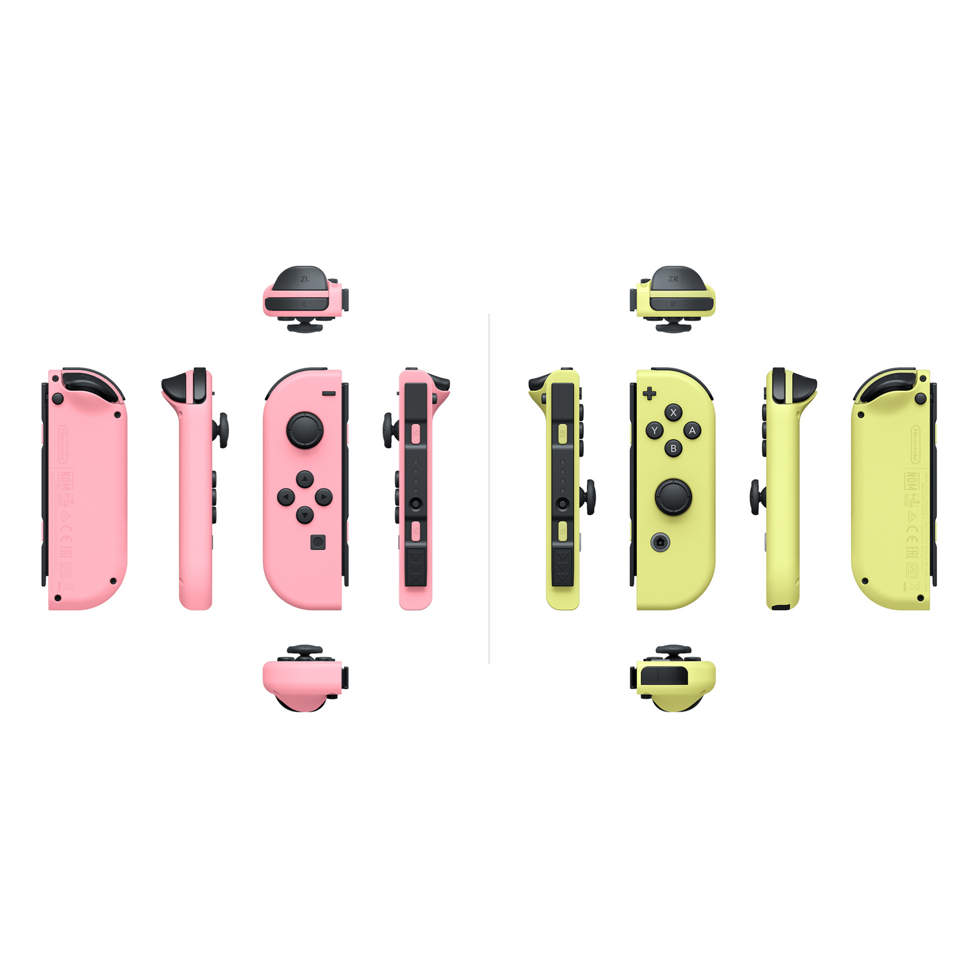 Joy-Con - Manette de jeu Analogique/Numérique pour Nintendo Switch, Nintendo Switch OLED, Rose & Jaune Pastel - Neuf