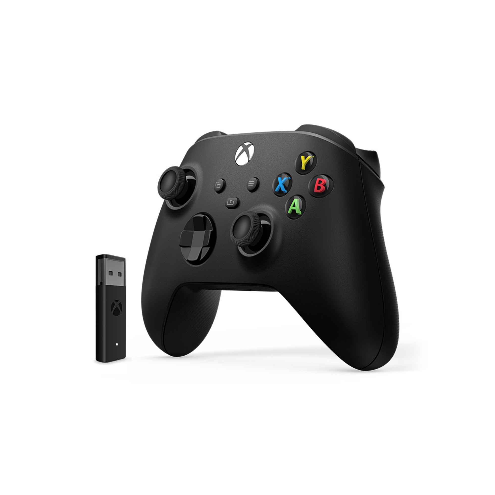 Microsoft Xbox Wireless Controller + Wireless Adapter for Windows 10 Noir Manette de jeu PC, Xbox One, Xbox One S, Xbox One X, Xbox Series S, Xbox Series X - Excellent état