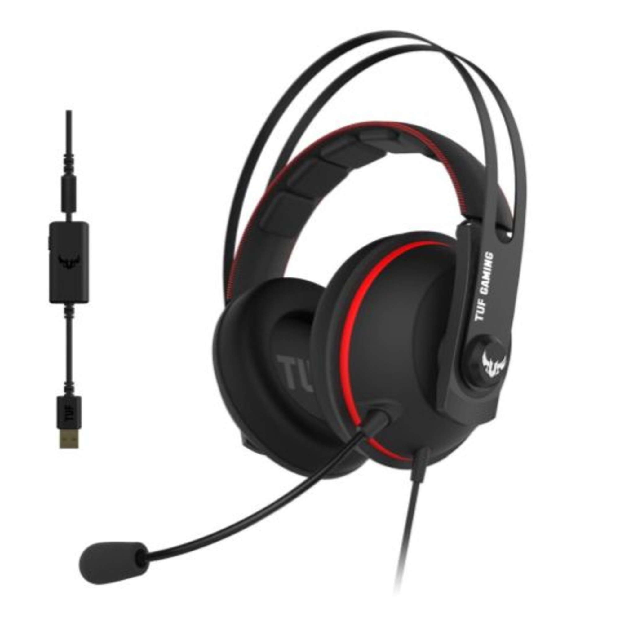 ASUS TUF Gaming H7 Casque Avec fil Arceau Jouer Noir, Rouge - Neuf