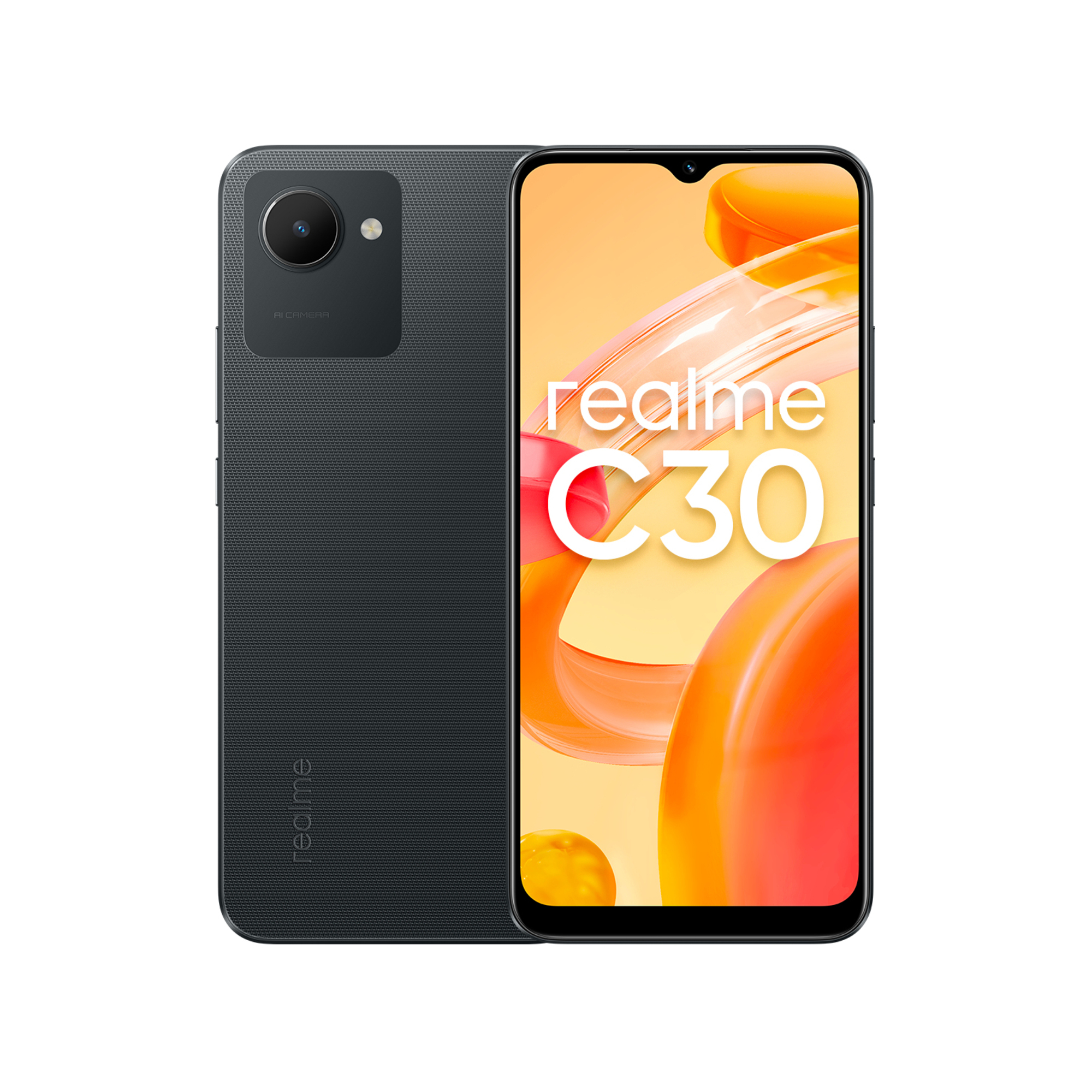 Realme C30 4G 32 Go Noir, débloqué - Neuf