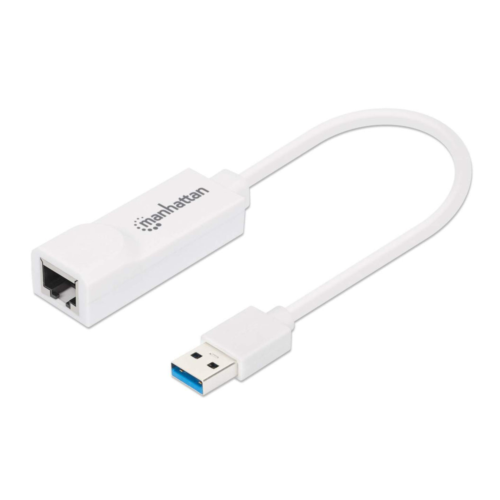 Manhattan Adaptateur réseau Gigabit USB A 101001000 Mbit/ 5 Gbit/ USB 3.2 Gen 1 / USB 3.0 RJ45 garantie équivalent à USB31000SW Neuf