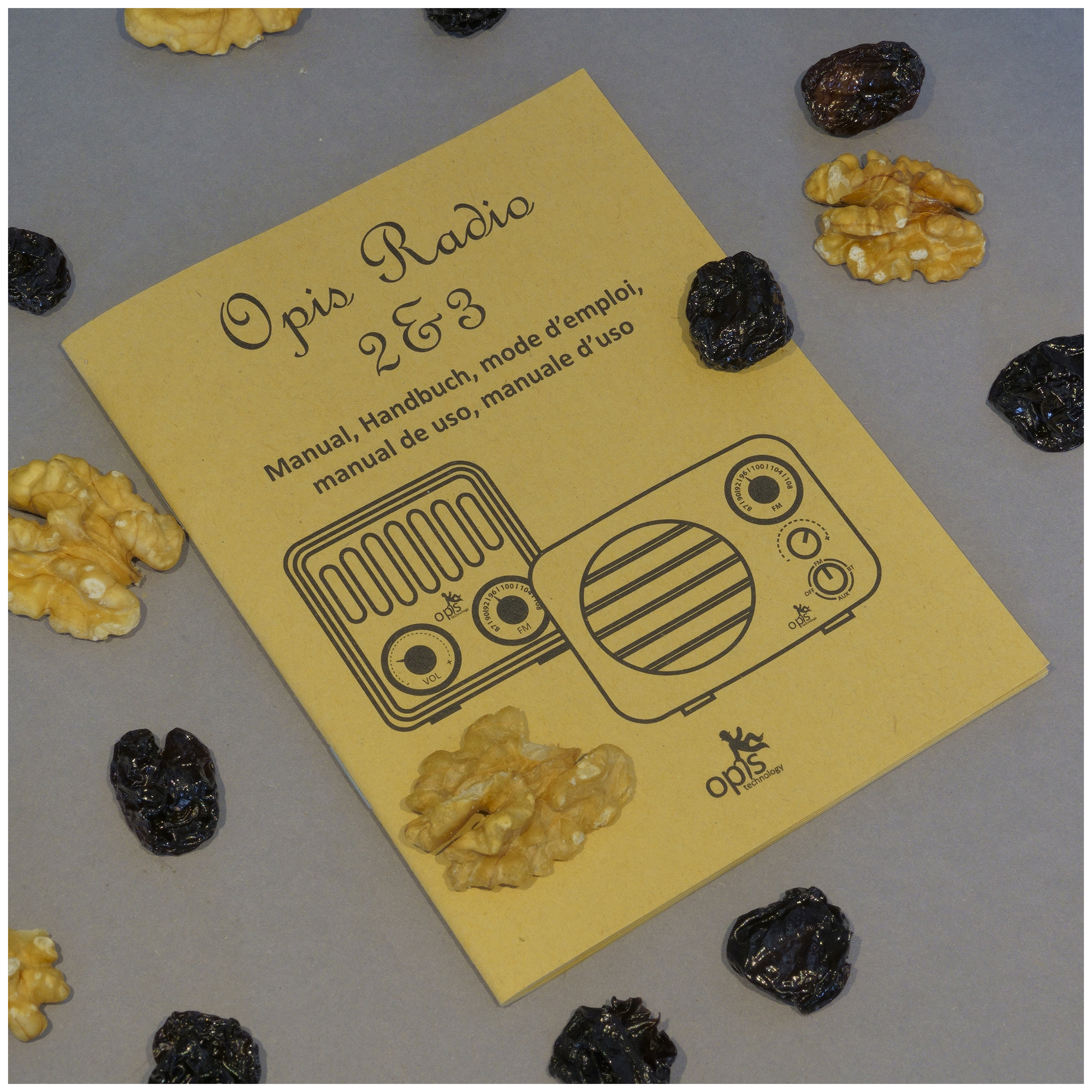 Petit Haut parleur Bluetooth Rétro en Bois et Radio VHF Noyer Neuf - vue 3