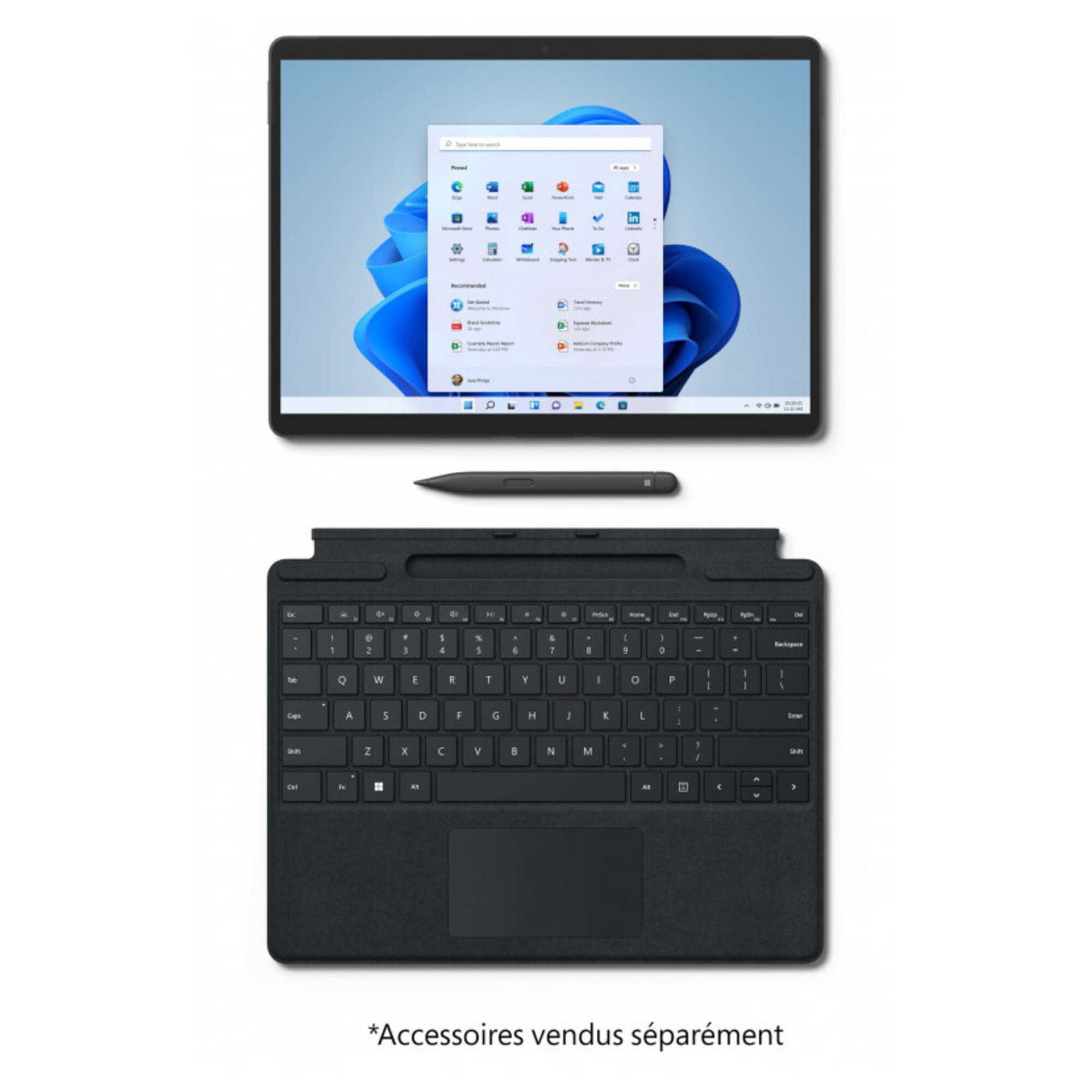 Microsoft Surface Pro 8 Intel® Core™ i5 256 Go 33 cm (13 ) 8 Go Wi-Fi 6 (802.11ax) Windows 11 Home Graphite - Neuf