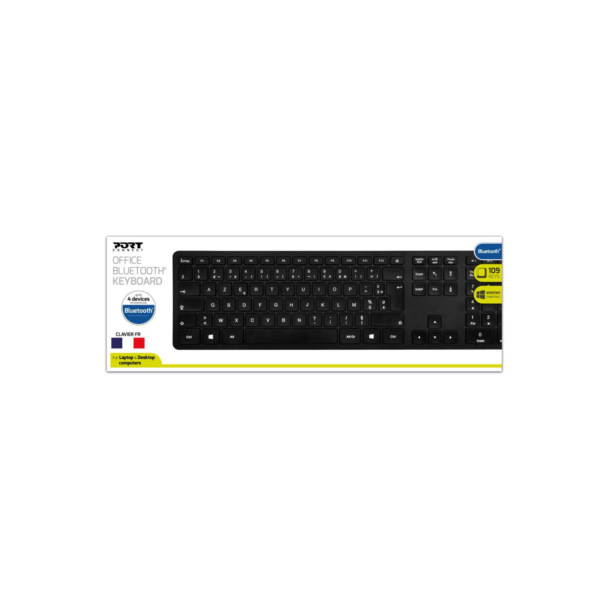 Port Designs 900903 clavier Bureau Bluetooth AZERTY Français Neuf - vue 2