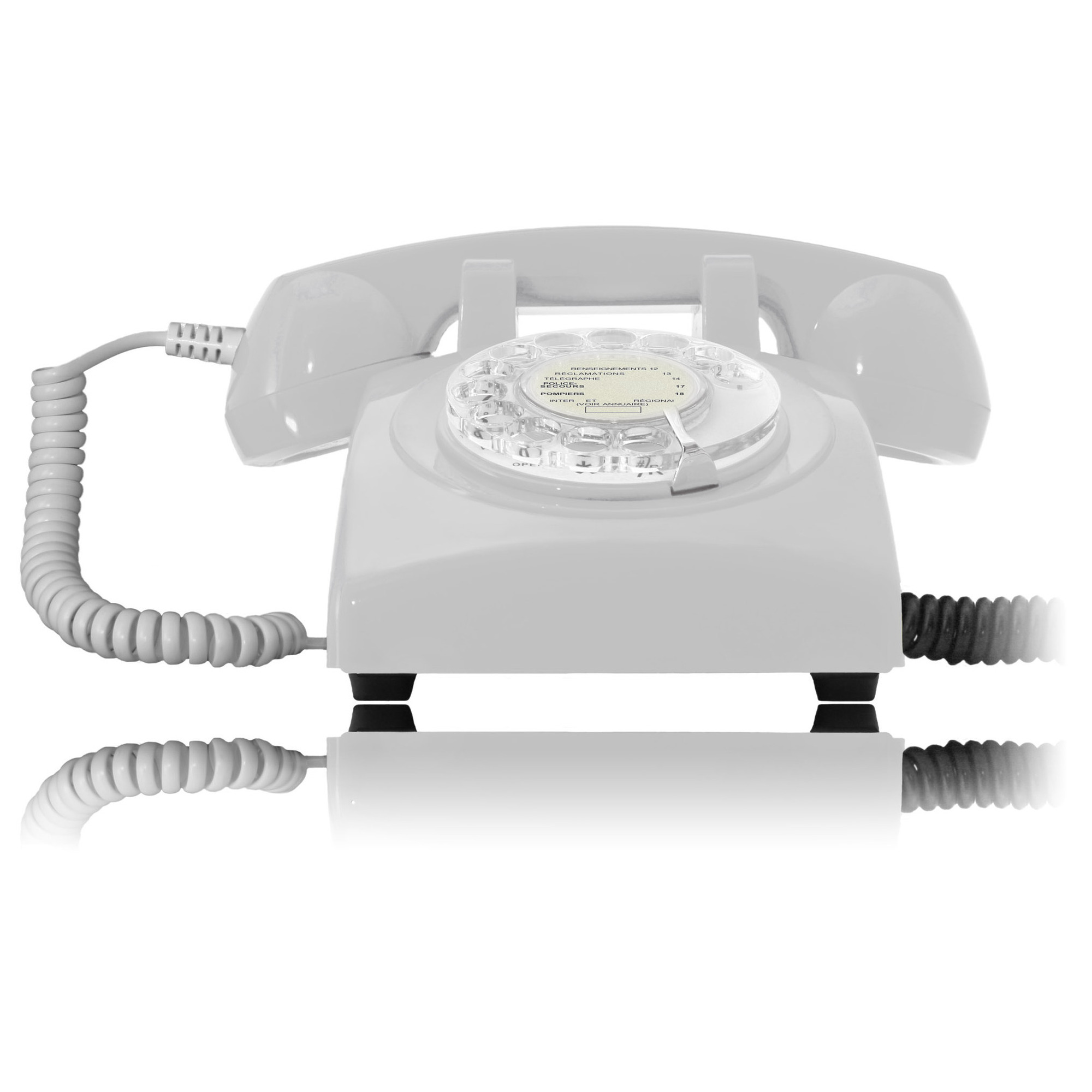 Téléphone fixe filaire rétro vintage avec cadran rotatif Neuf - vue 6