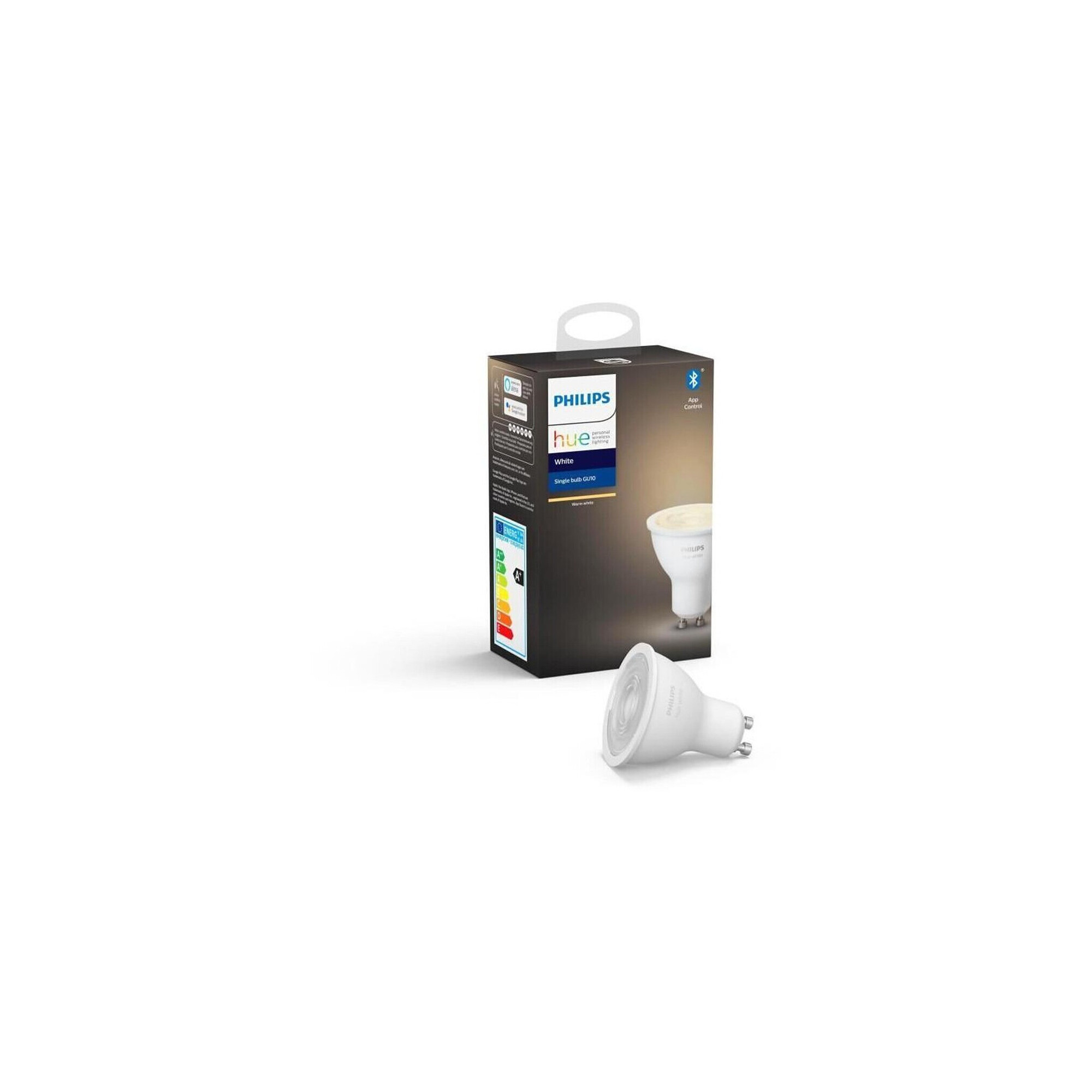 Ampoule Connectée Philips Hue White – GU10, 5,2 W, Compatible Bluetooth et Zigbee