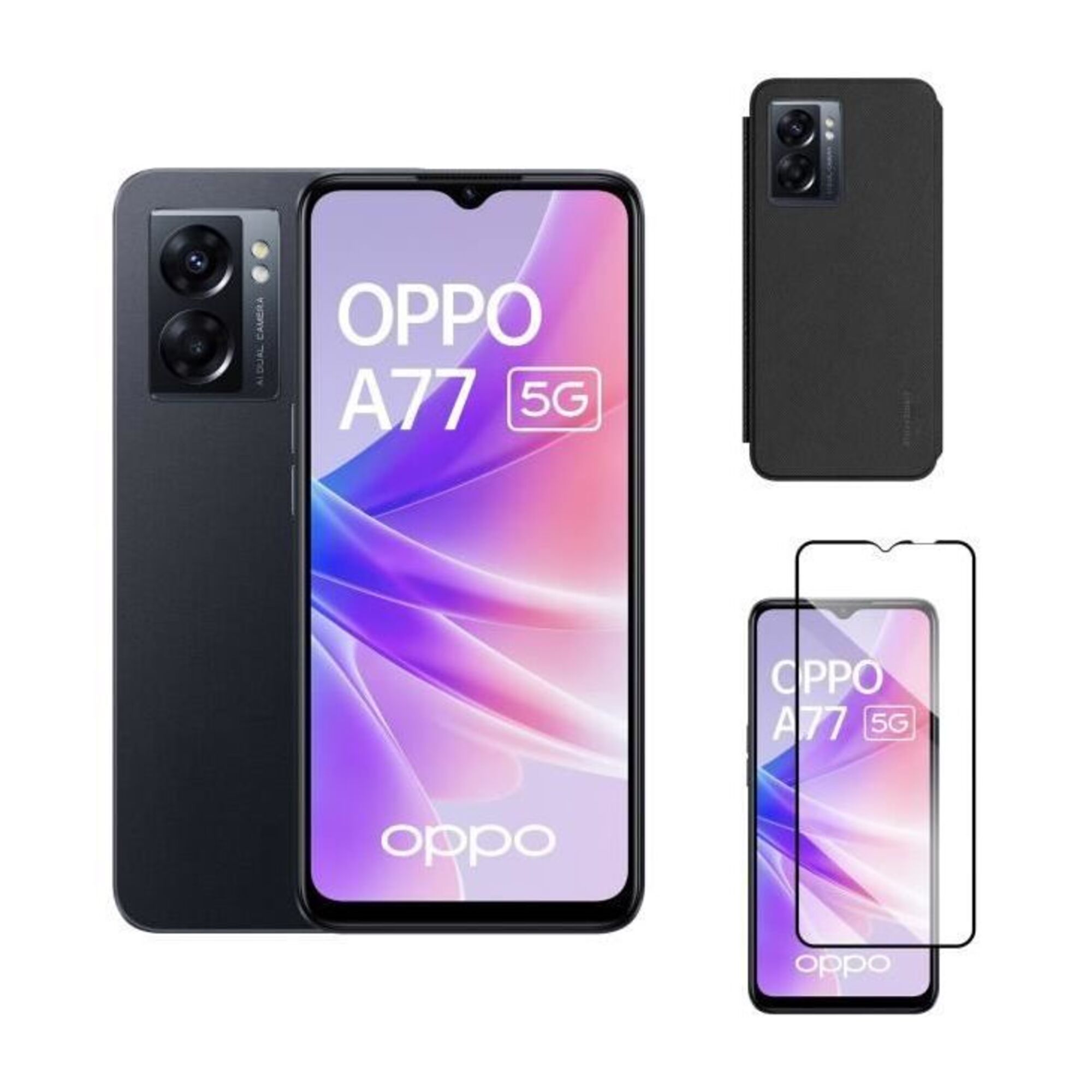 A77 128Go 5G Noir + Coque + Verre trempé - Très bon état