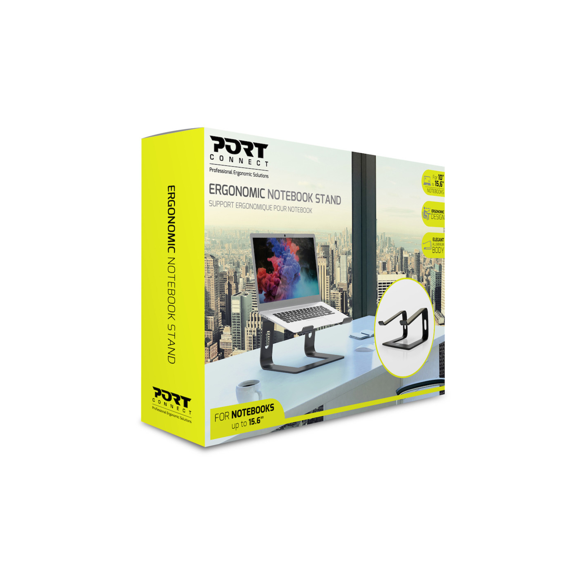 Support pour ordinateur Port Support ergonomique en aluminium pour ordinateurs portables de 10’’ à 15 6’’ - vue 4