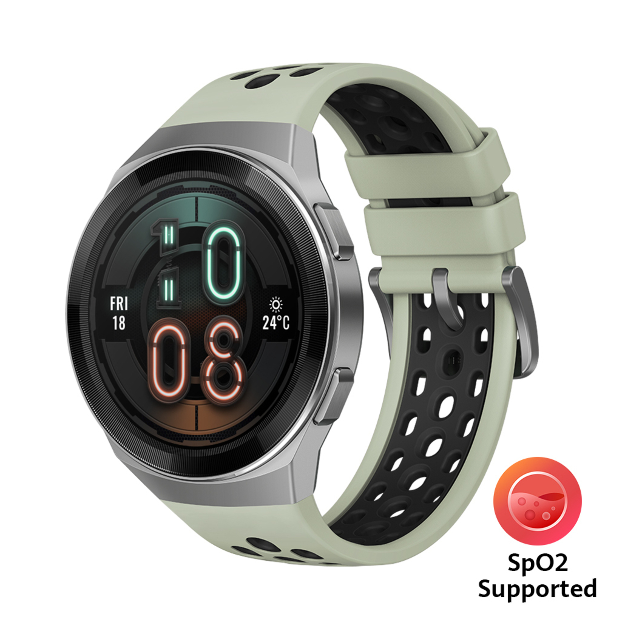 Huawei WATCH GT 2e 3,53 cm (1.39 ) AMOLED 46 mm Numérique 454 x 454 pixels Écran tactile Argent Wifi GPS (satellite) - Neuf