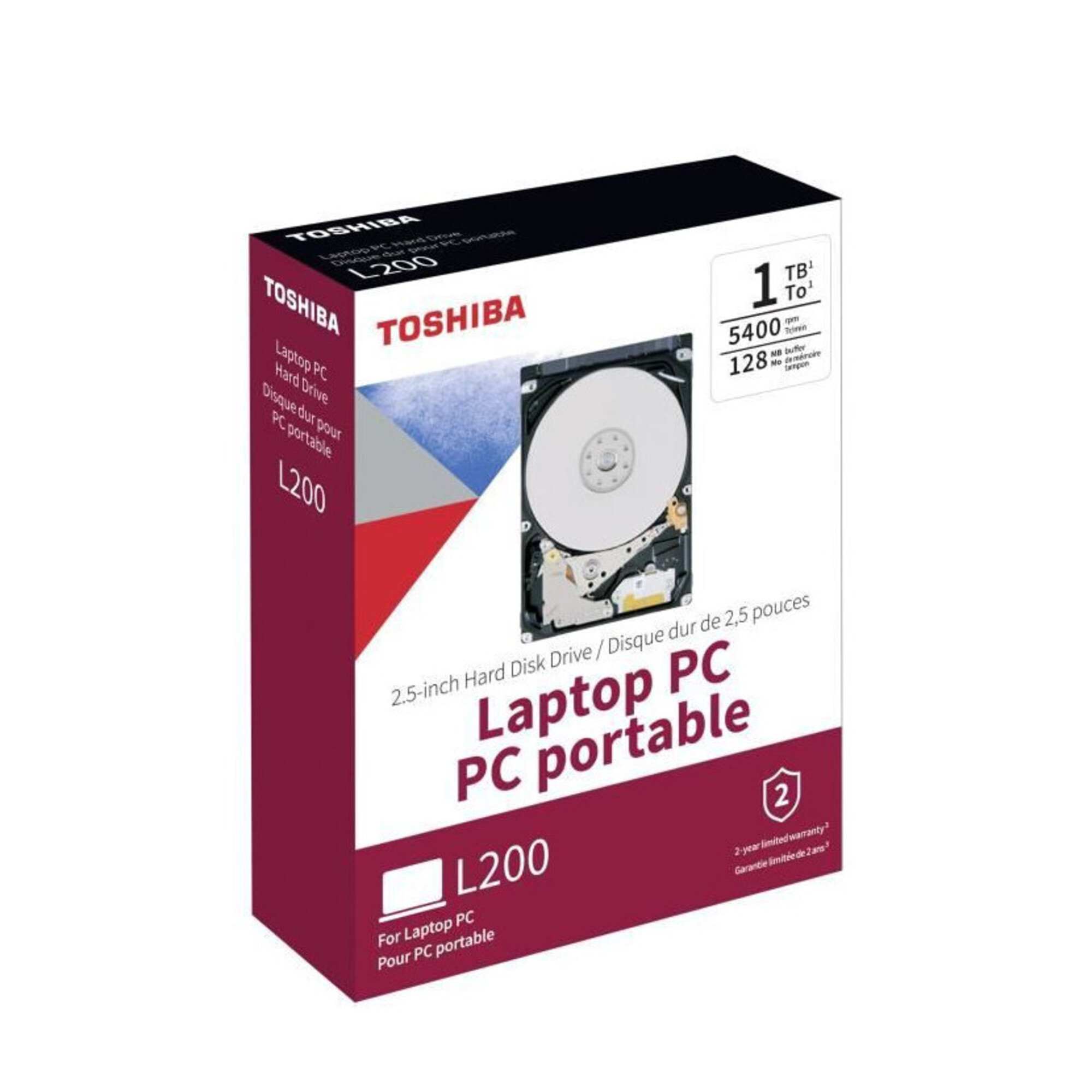 Toshiba L200 disque dur 1 To 5400 tr/min 128 Mo 2.5  Série ATA III - Neuf