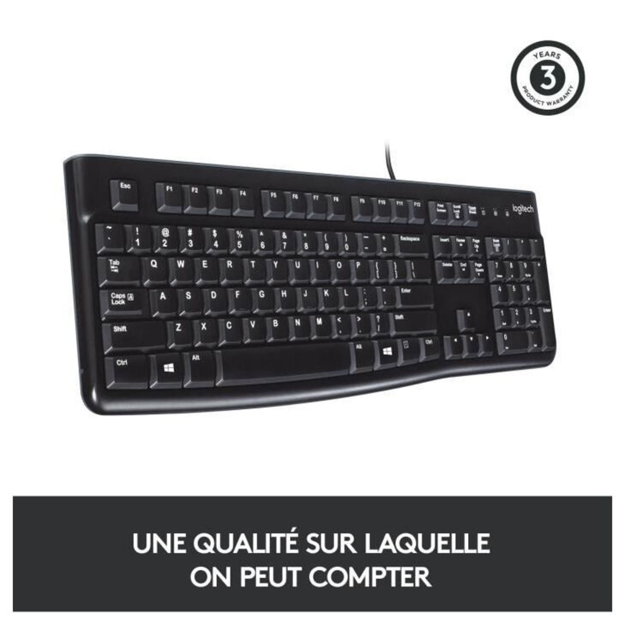 Clavier K120 Logitech Le Clavier - vue 3