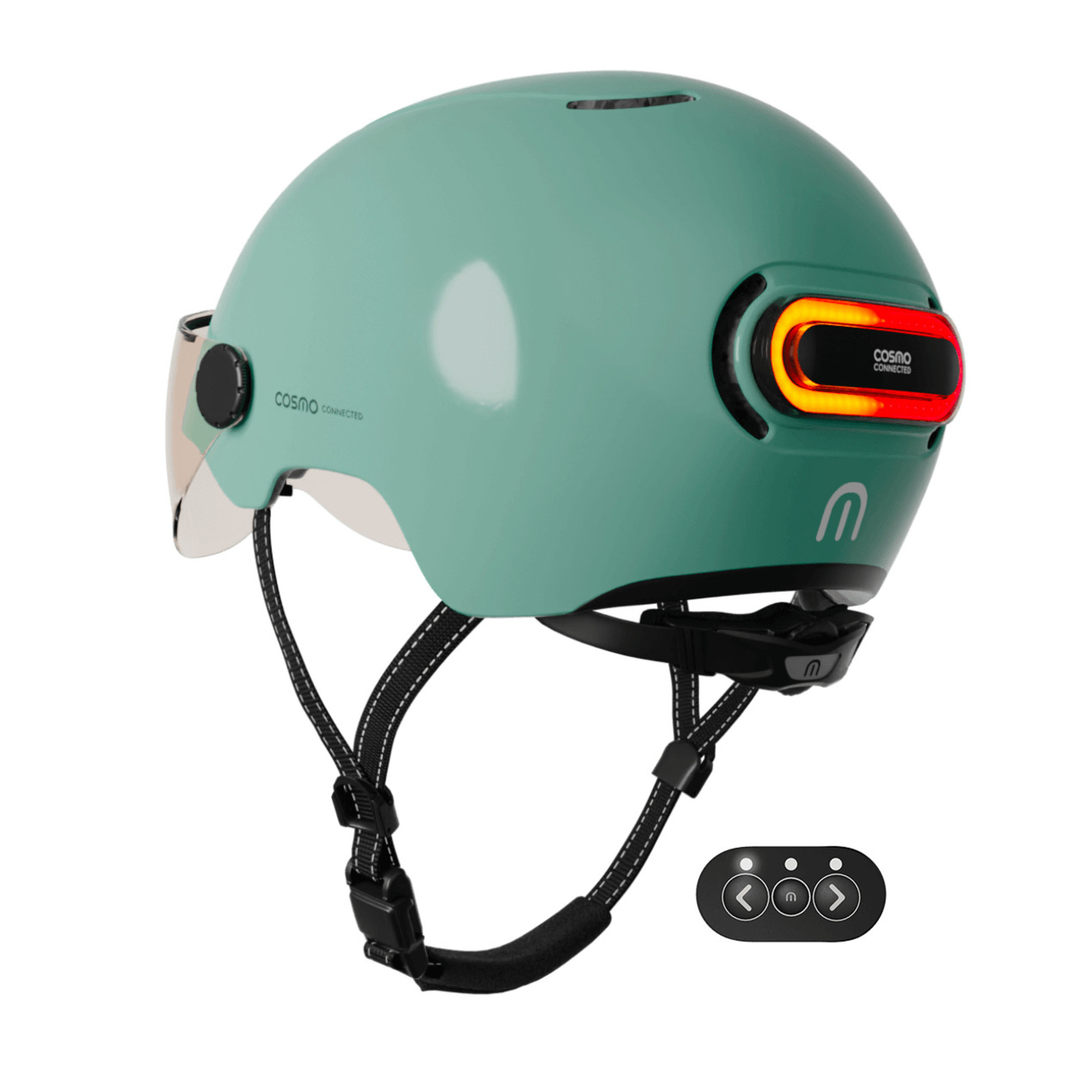 Cosmo Fusion - Casque avec éclairage Vélo Arrière Intelligent et Connecté - Feu Stop, Detection de Chute Automatique, Partage de trajet - Neuf