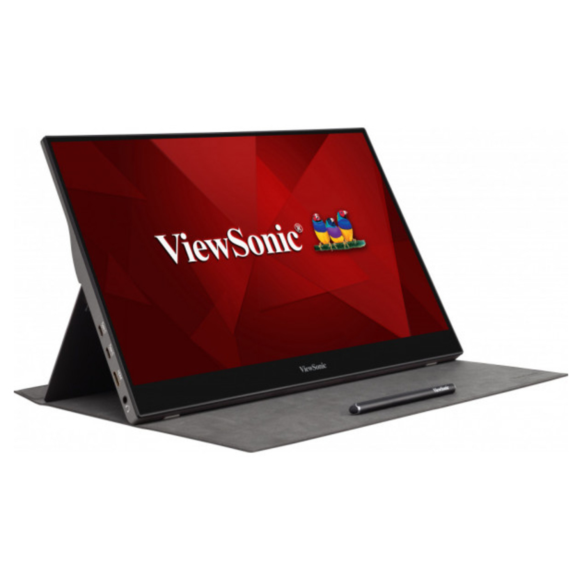 Viewsonic TD1655 écran plat de PC 39,6 cm (15.6 ) 1920 x 1080 pixels Full HD LED Écran tactile Multi-utilisateur Noir, Argent - Neuf