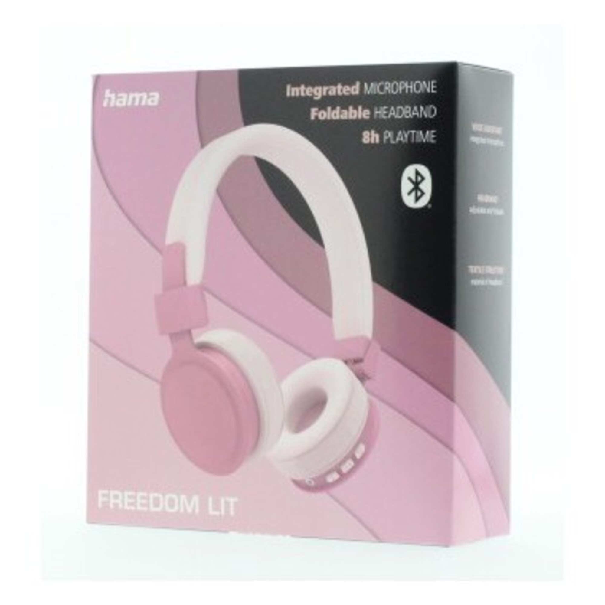 Casque Bluetooth®  Freedom Lit , supra-aural, pliable, avec micro, Rose - Neuf