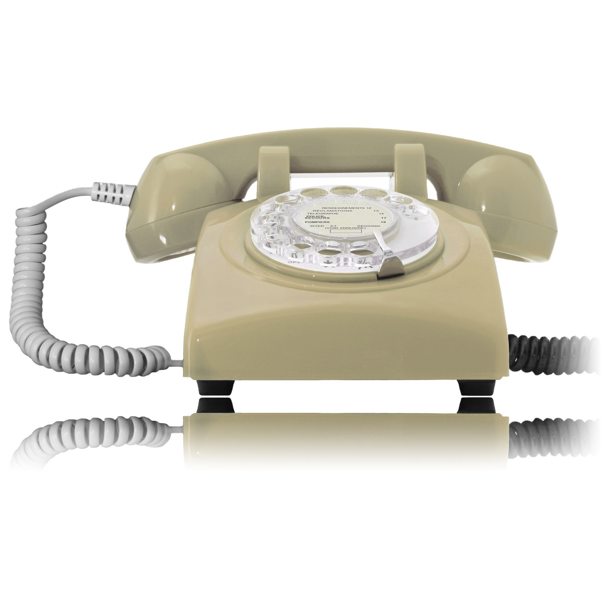 Téléphone fixe filaire rétro vintage avec cadran rotatif Neuf - vue 3