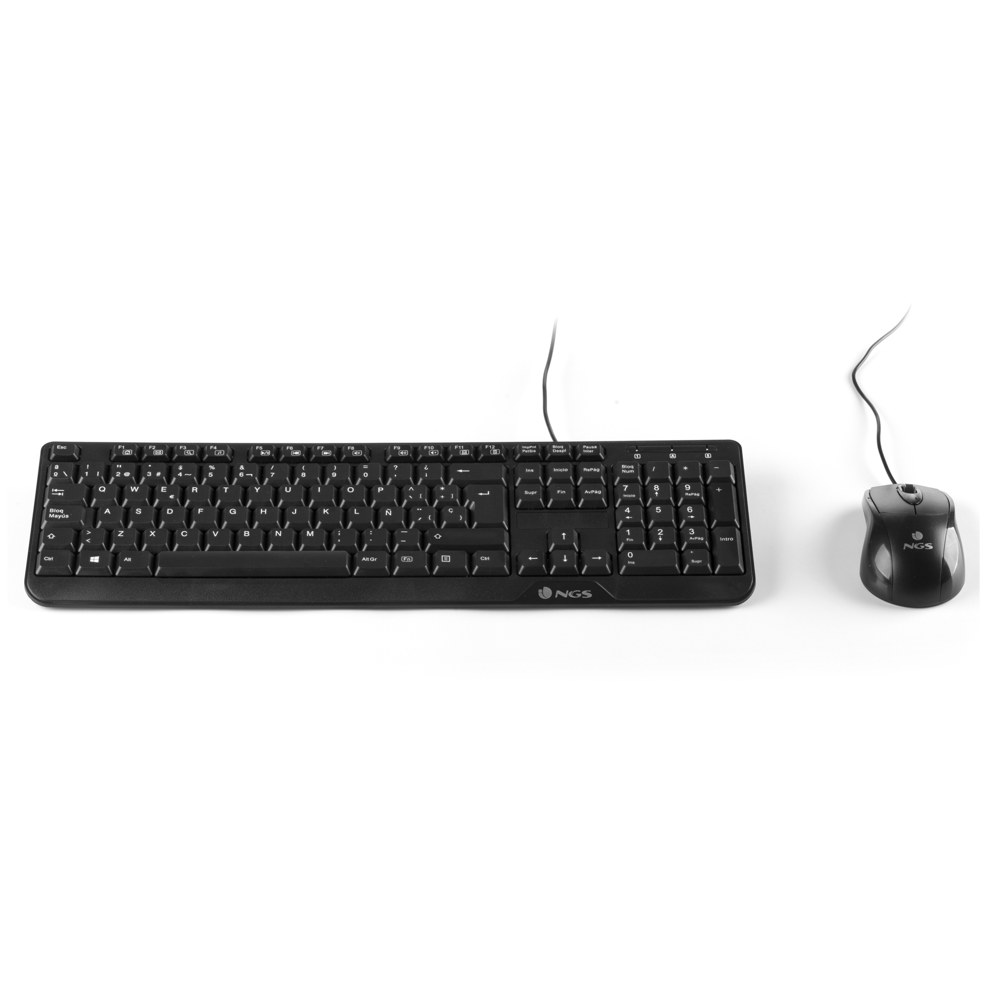 Ensemble Clavier et Souris NGS Cocoa Kit – AZERTY, 12 Touches Multimédia - vue 3